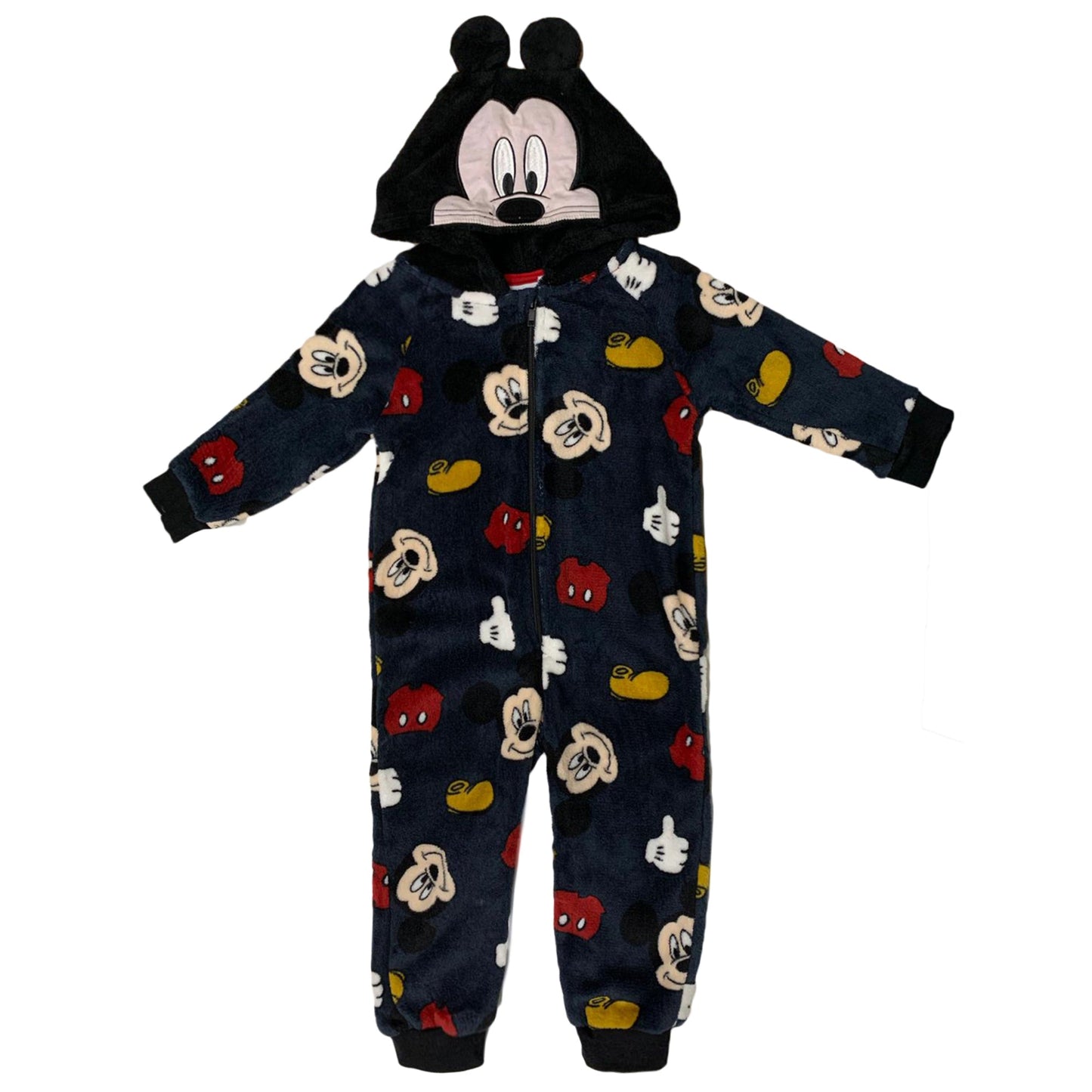 Pigiama un pezzo con cappuccio ufficiale Disney Mickey bambino ragazzo 3443