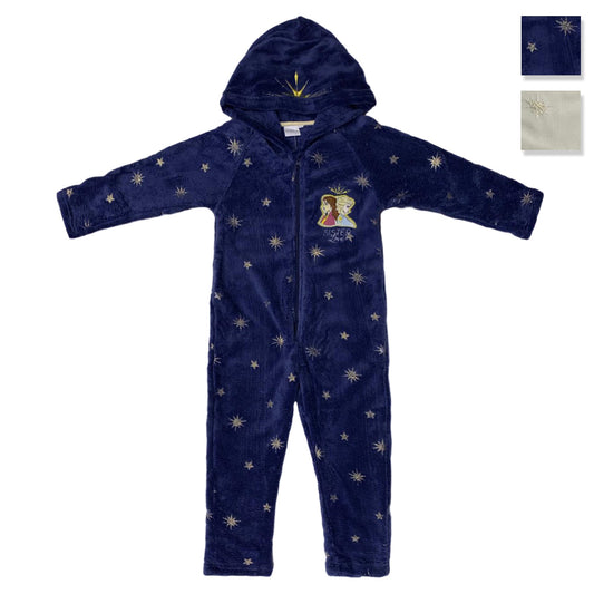 Pigiama un pezzo con cappuccio ufficiale Disney Frozen II bambina ragazza 3444