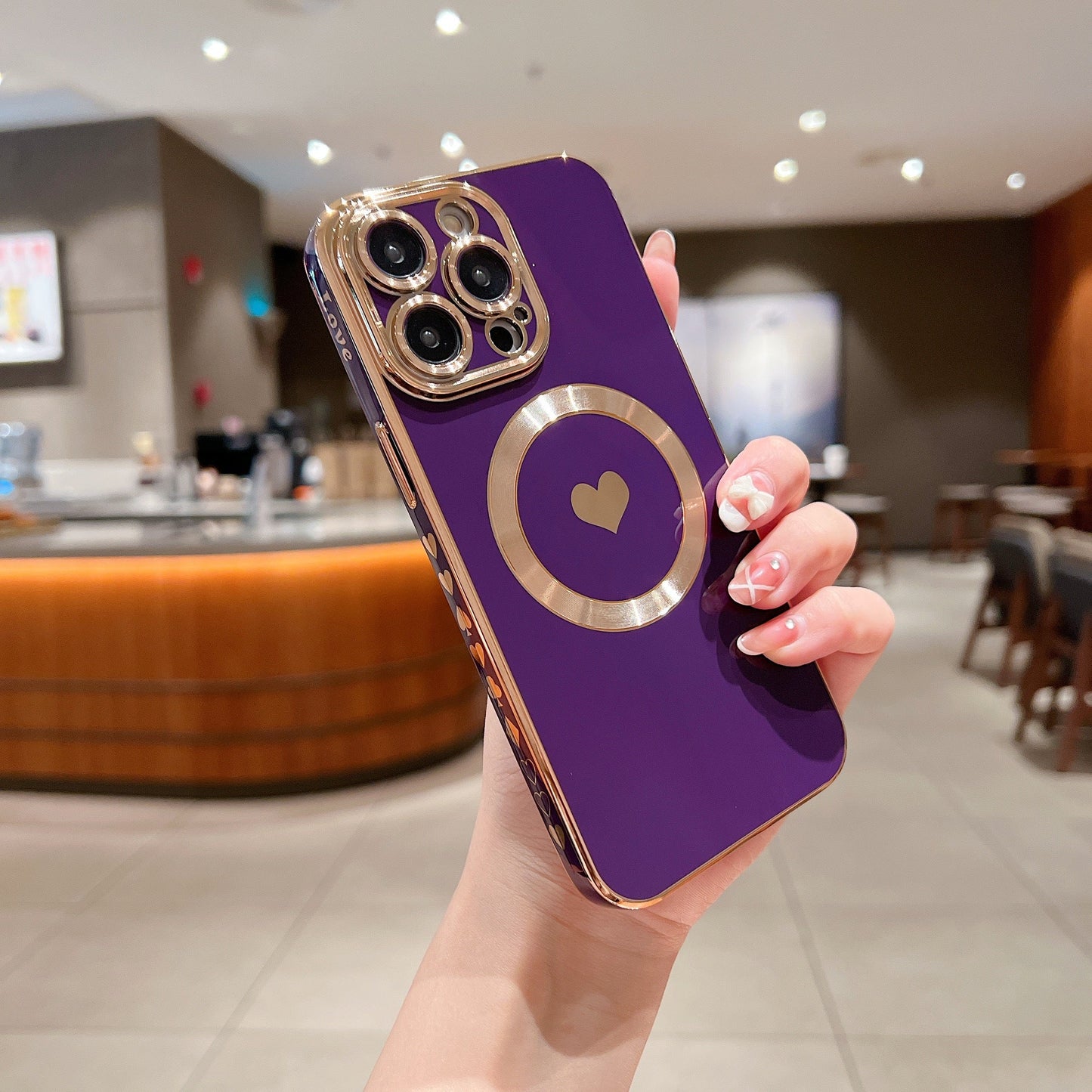 YUSHISTONE Caring Lady Magnetic Phone Case Suitable For IPhone15promax/15pro/ 14promax/13/14/12promax Soft Side Back Cover Lens Protection Phone Case