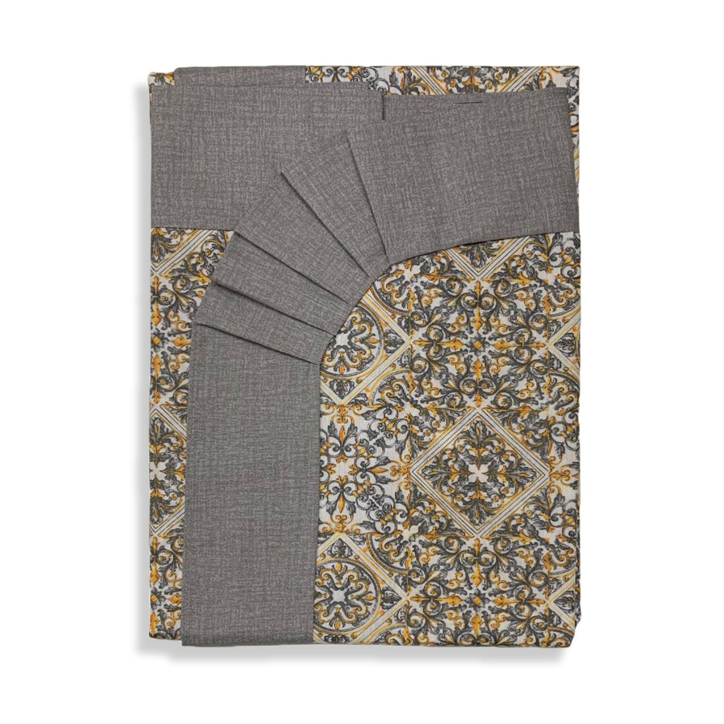 Tovaglia Plastificata copritavola 12 posti rettangolare con volant 3502