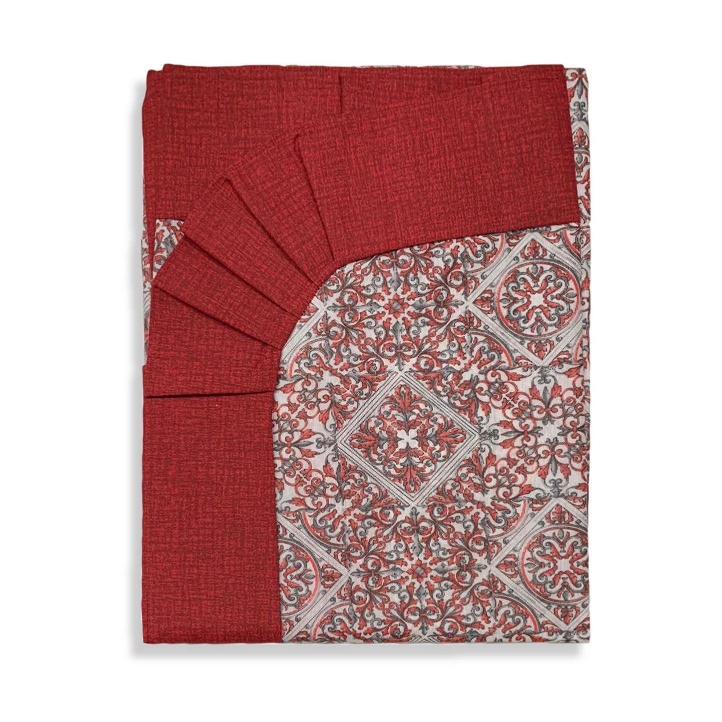 Tovaglia Plastificata copritavola 12 posti rettangolare con volant 3502