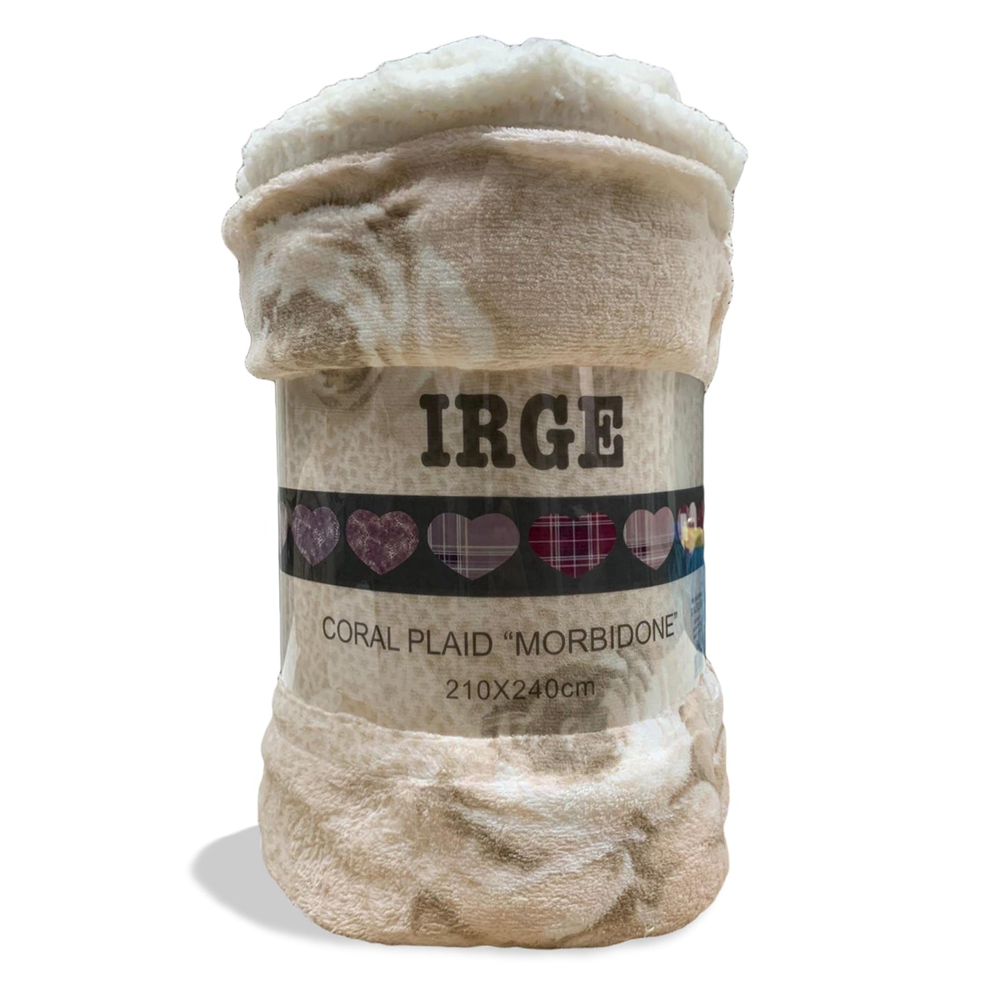 Plaid coperta Irge con ricciolino microfibra multifunzionale 160x210 cm 3519