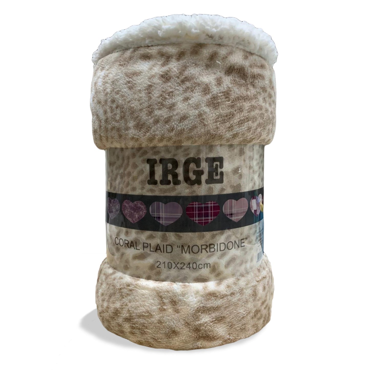 Plaid coperta Irge con ricciolino microfibra multifunzionale 160x210 cm 3519