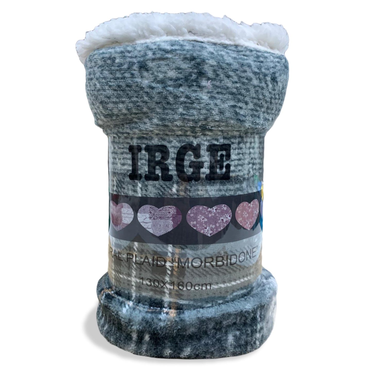 Plaid coperta con ricciolino microfibra multifunzionale singolo 130x160 cm 3518