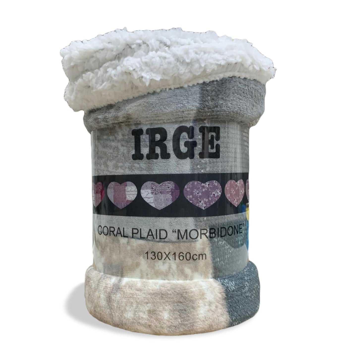 Plaid coperta con ricciolino microfibra multifunzionale singolo 130x160 cm 3518