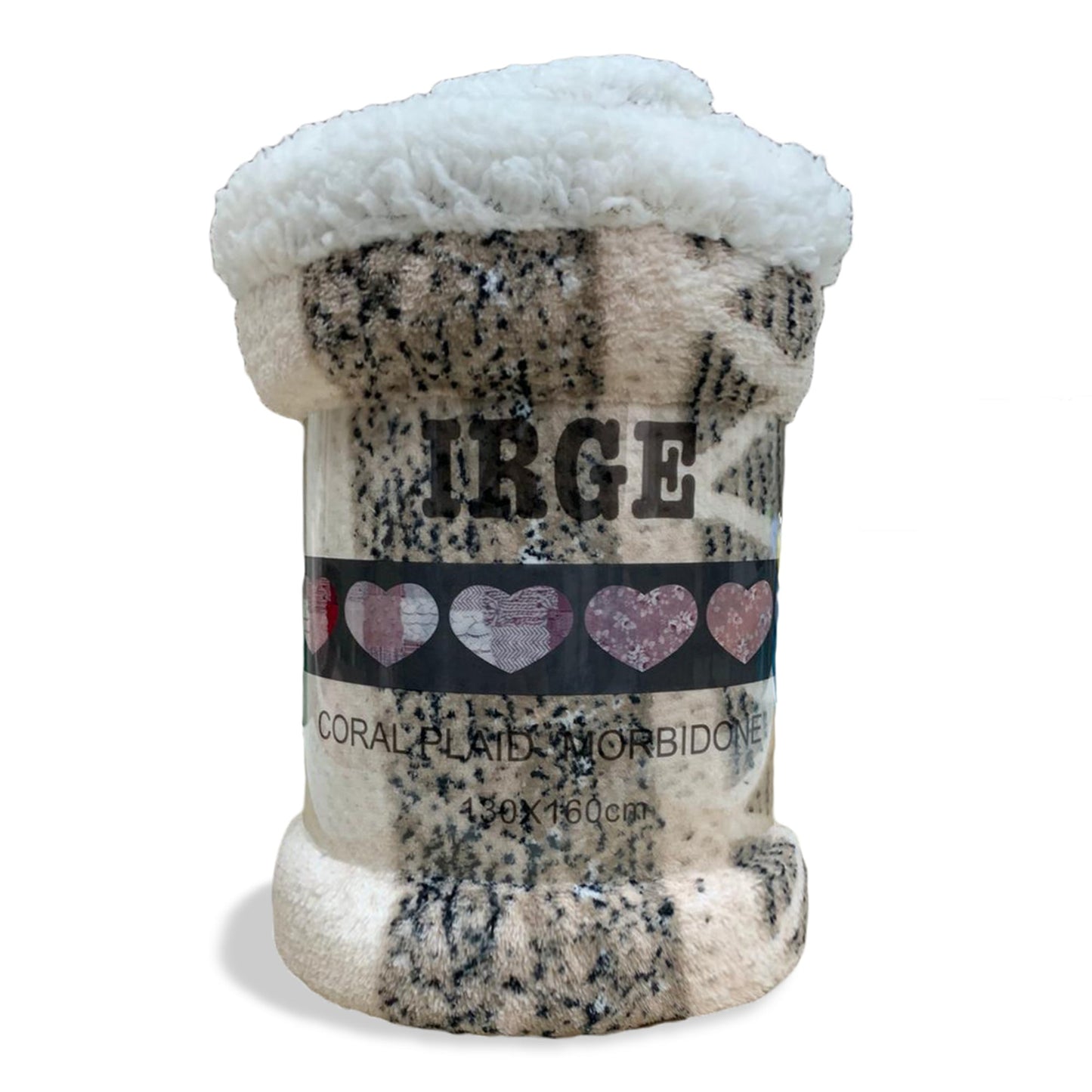 Plaid coperta con ricciolino microfibra multifunzionale singolo 130x160 cm 3518