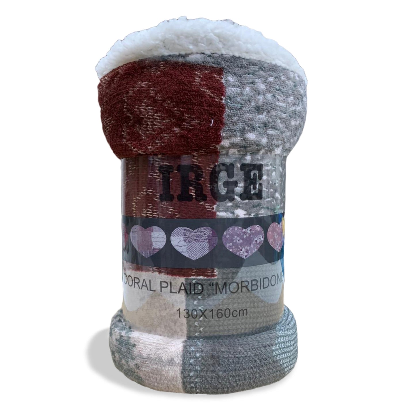 Plaid coperta con ricciolino microfibra multifunzionale singolo 130x160 cm 3518