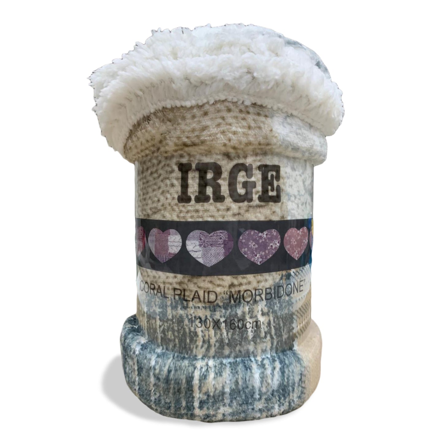 Plaid coperta con ricciolino microfibra multifunzionale singolo 130x160 cm 3518