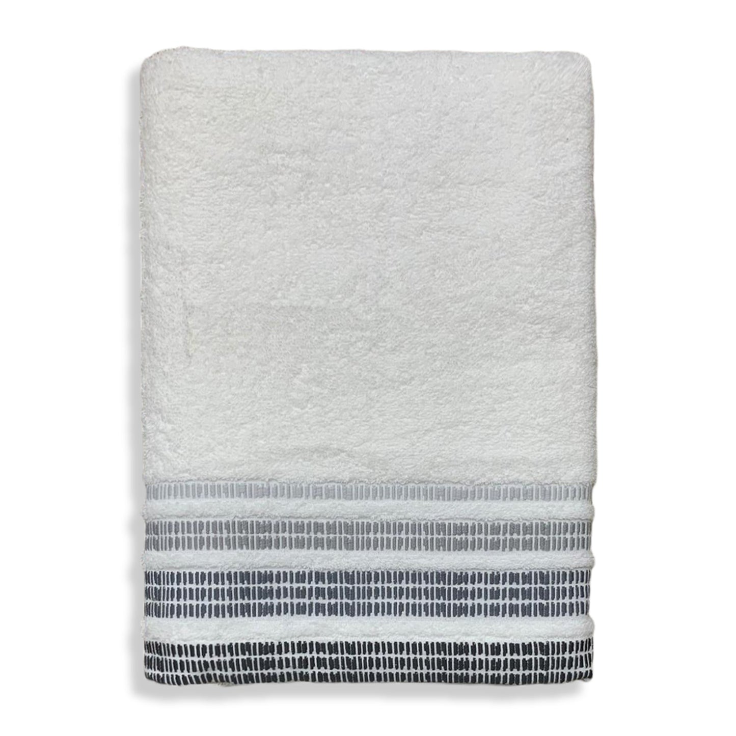 Telo doccia Biancaluna bagno spugna jacquard 100% puro cotone 100x145 cm 3526