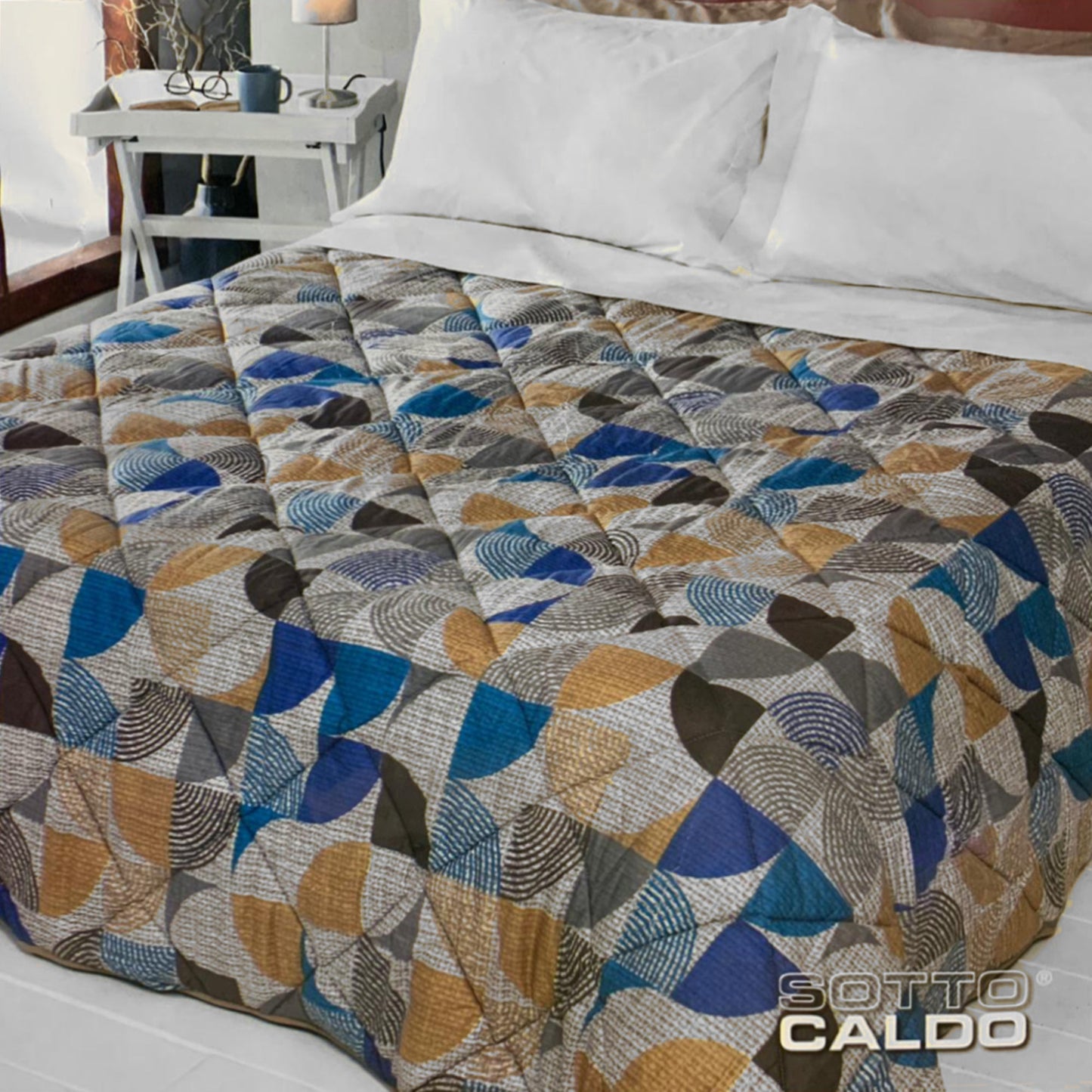 Trapunta invernale piumone Biancaluna Tramonti per letto singolo 1 posto 3535