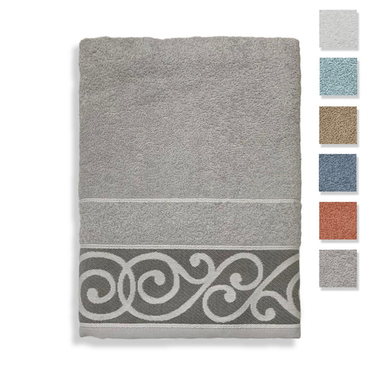 Telo doccia Vingi bagno spugna jacquard 100% puro cotone 3567