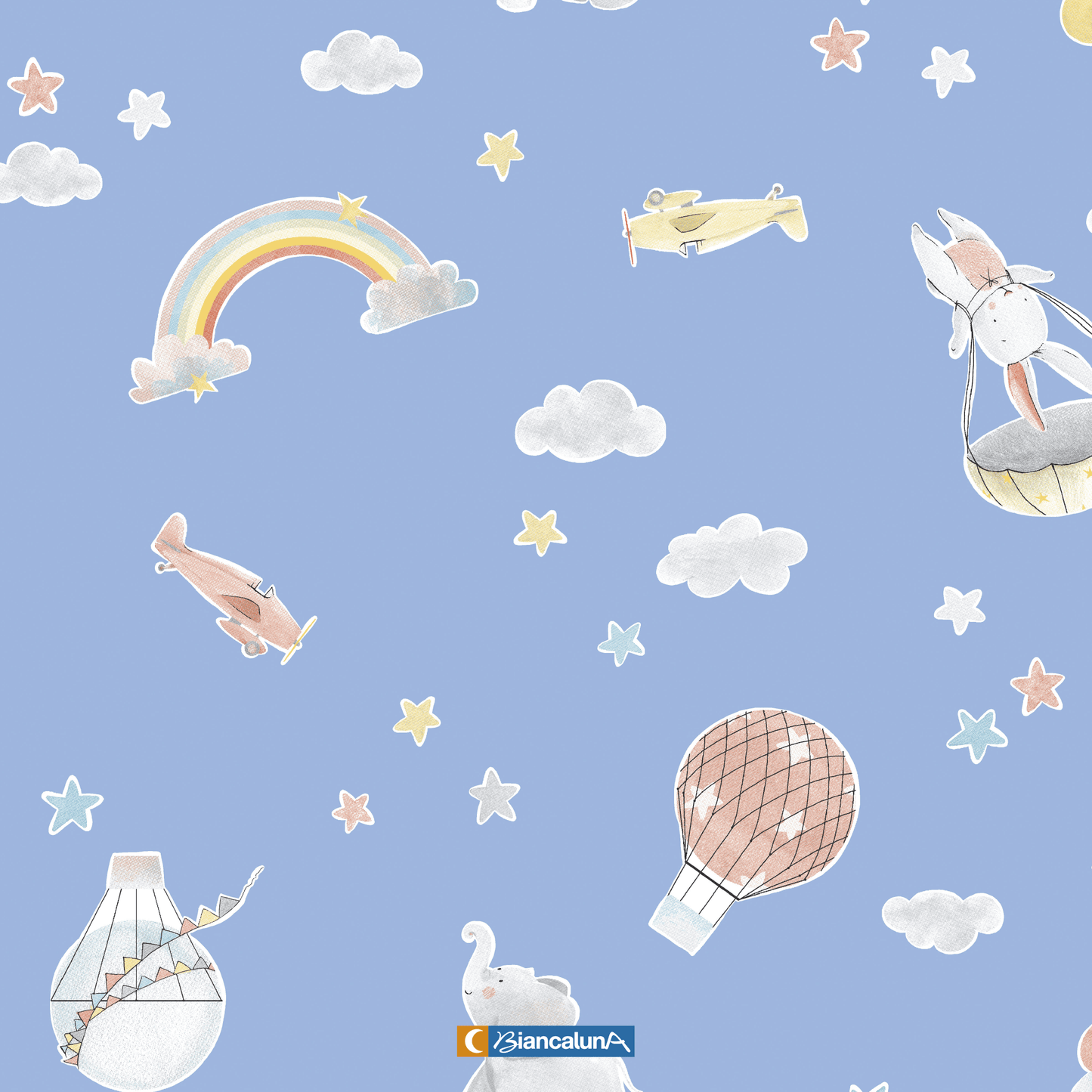 Completo lenzuola culla lettino in cotone Biancaluna stampato set 3pz 3731