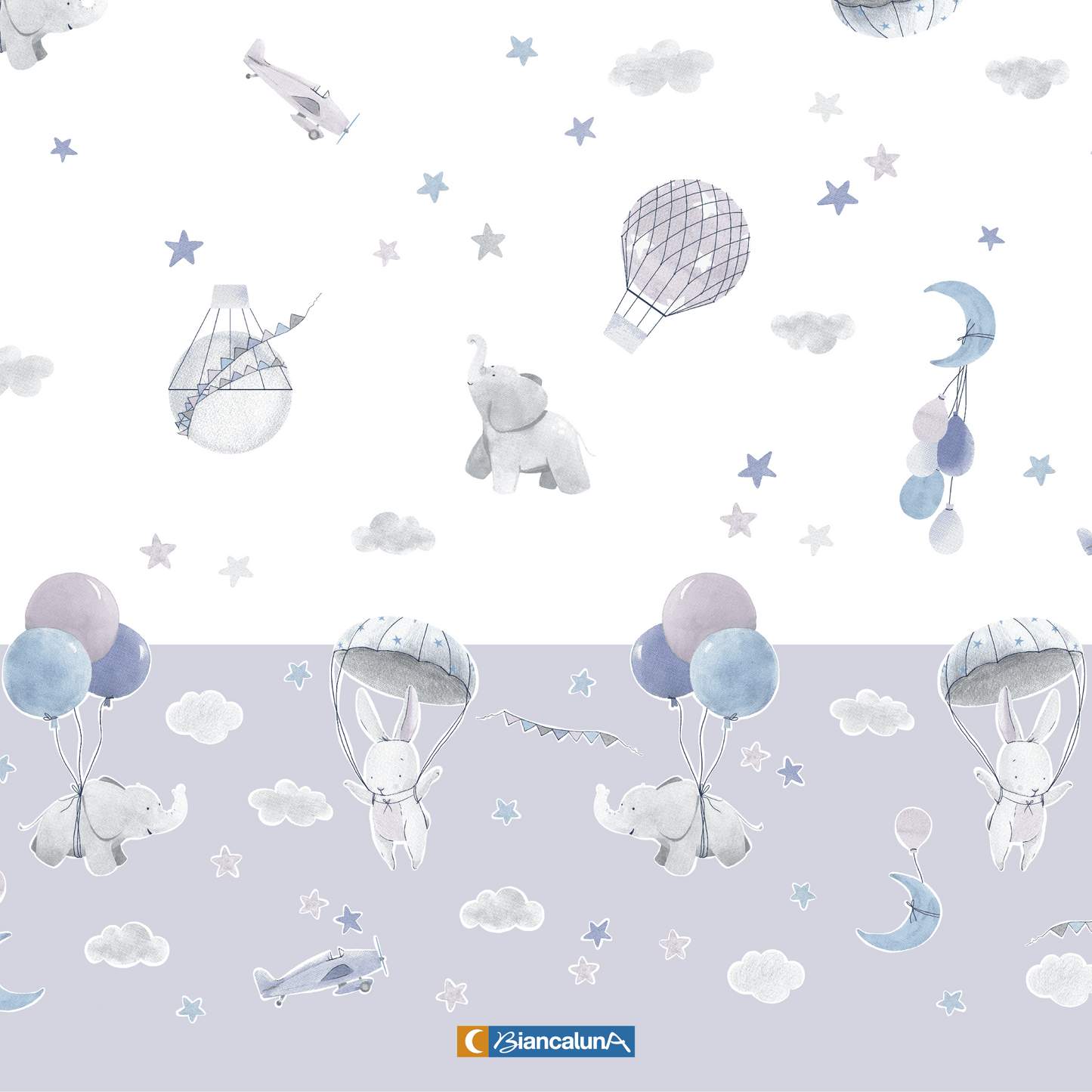 Completo lenzuola culla lettino in cotone Biancaluna stampato set 3pz 3731