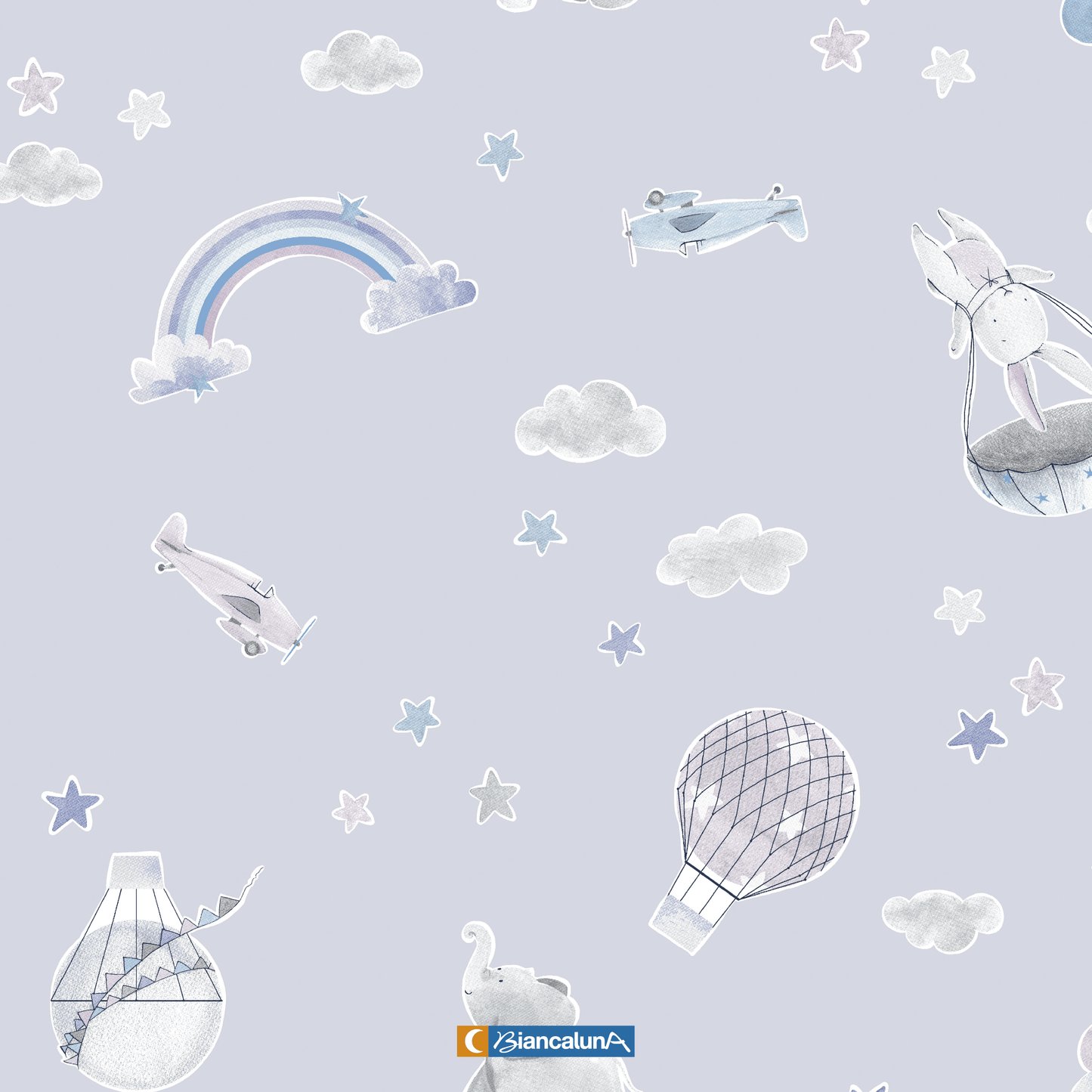 Completo lenzuola culla lettino in cotone Biancaluna stampato set 3pz 3731