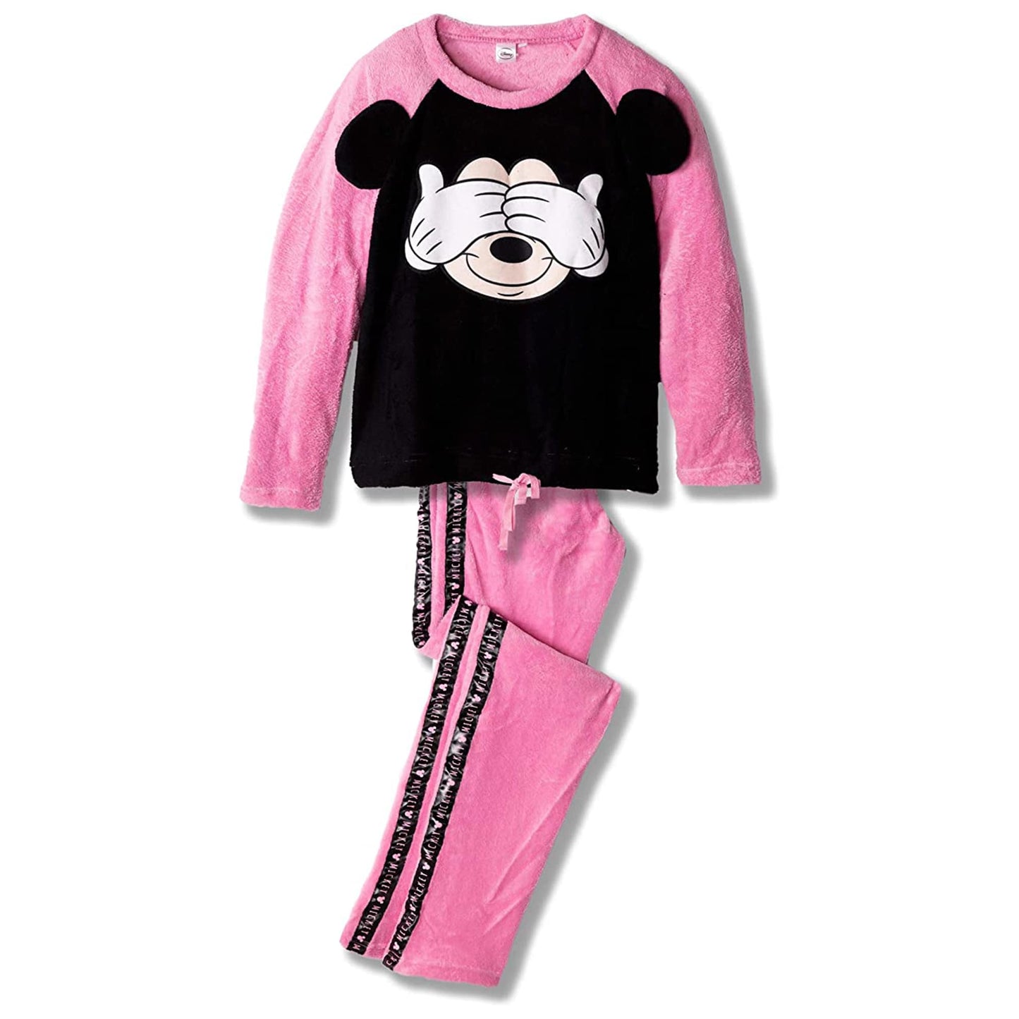 Pigiama invernale lungo donna Disney Mickey Minnie felpa pantalone in pile 3770