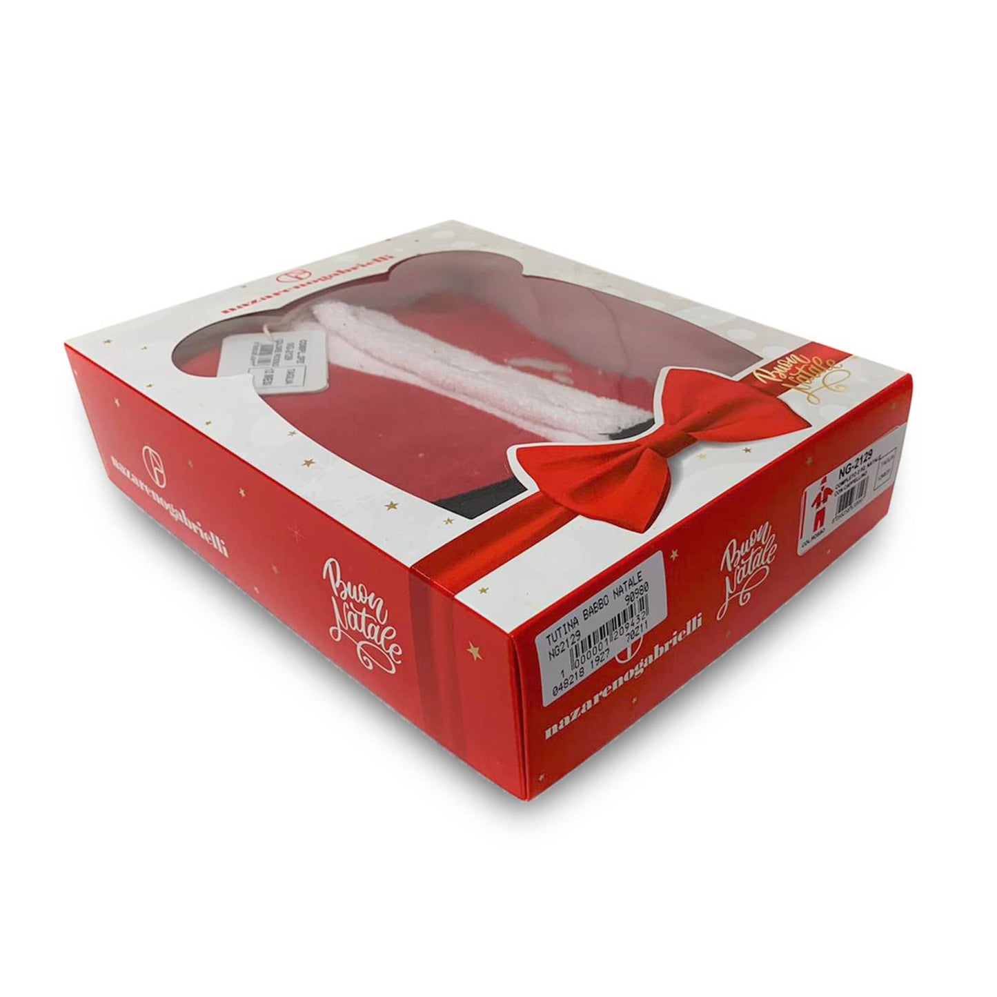 Pigiama neonato natalizio di Babbo Natale bimbo bimba con cappellino 3779