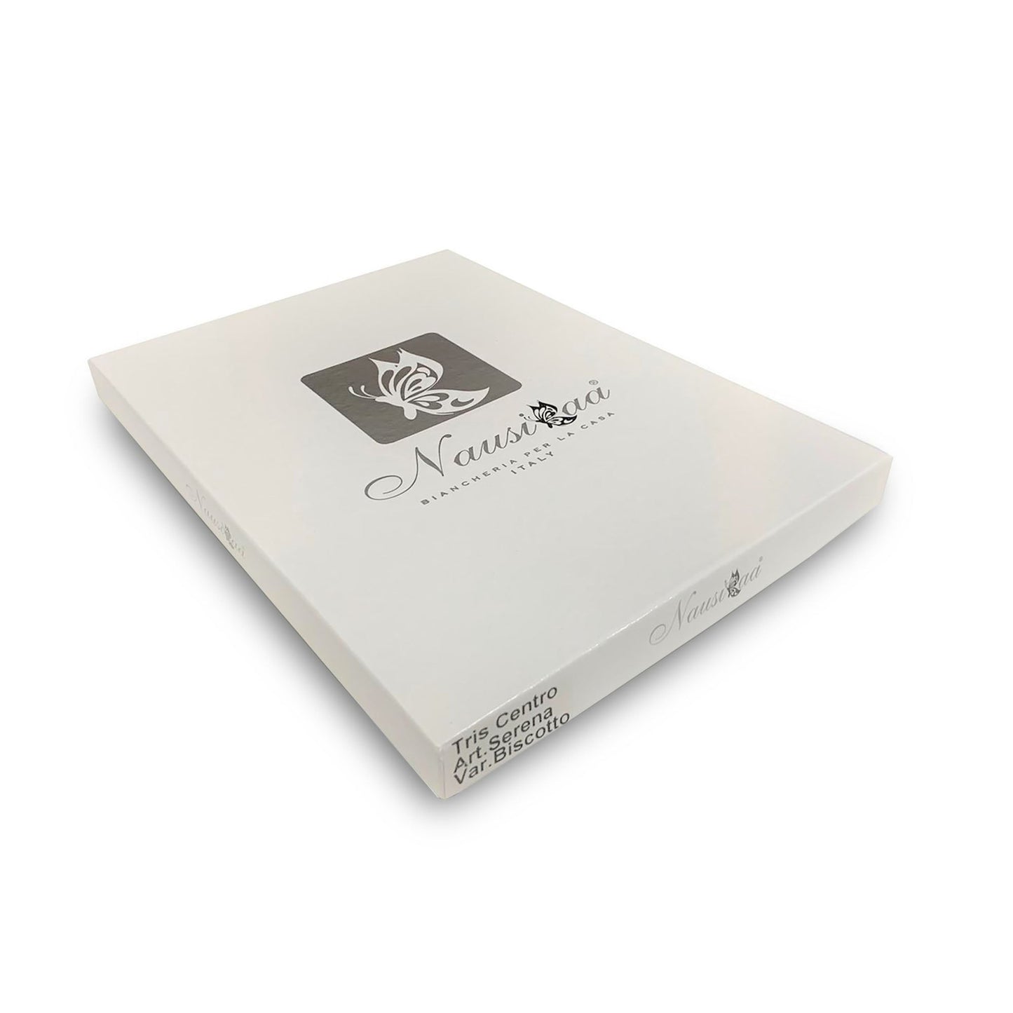 Completo centrini e runner in Lino set 3 pezzi Nausikaa decorativi ricamato 3880