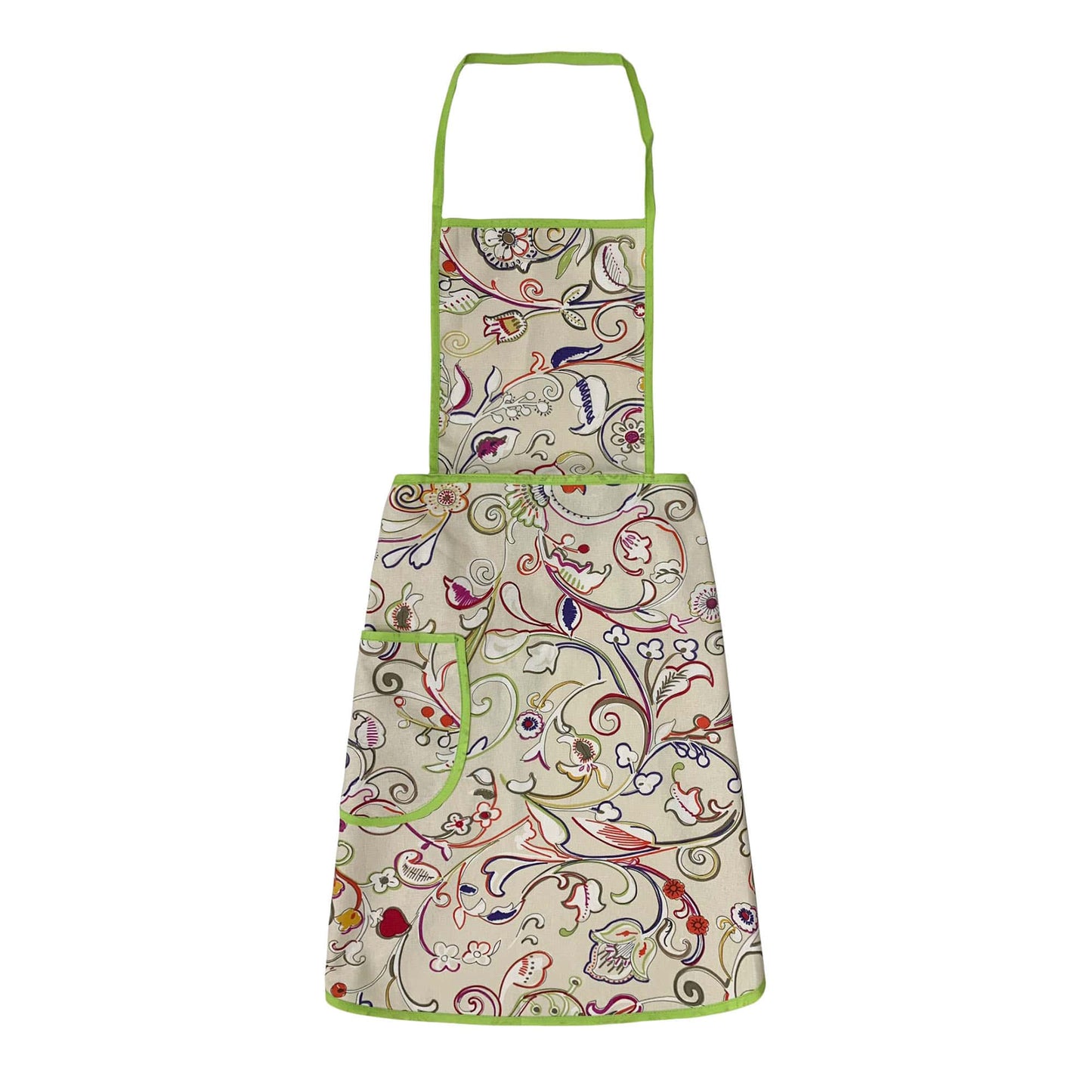 Grembiule da cucina stampato Vingi in cotone con pattina art. Armonia 3957