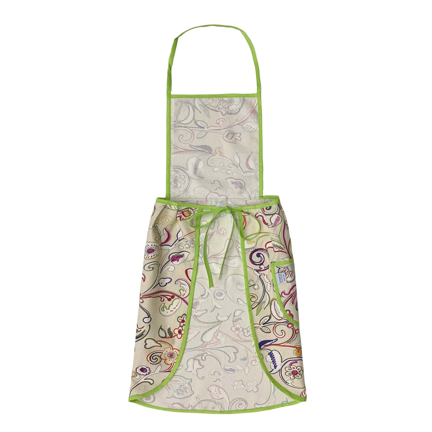 Grembiule da cucina stampato Vingi in cotone con pattina art. Armonia 3957