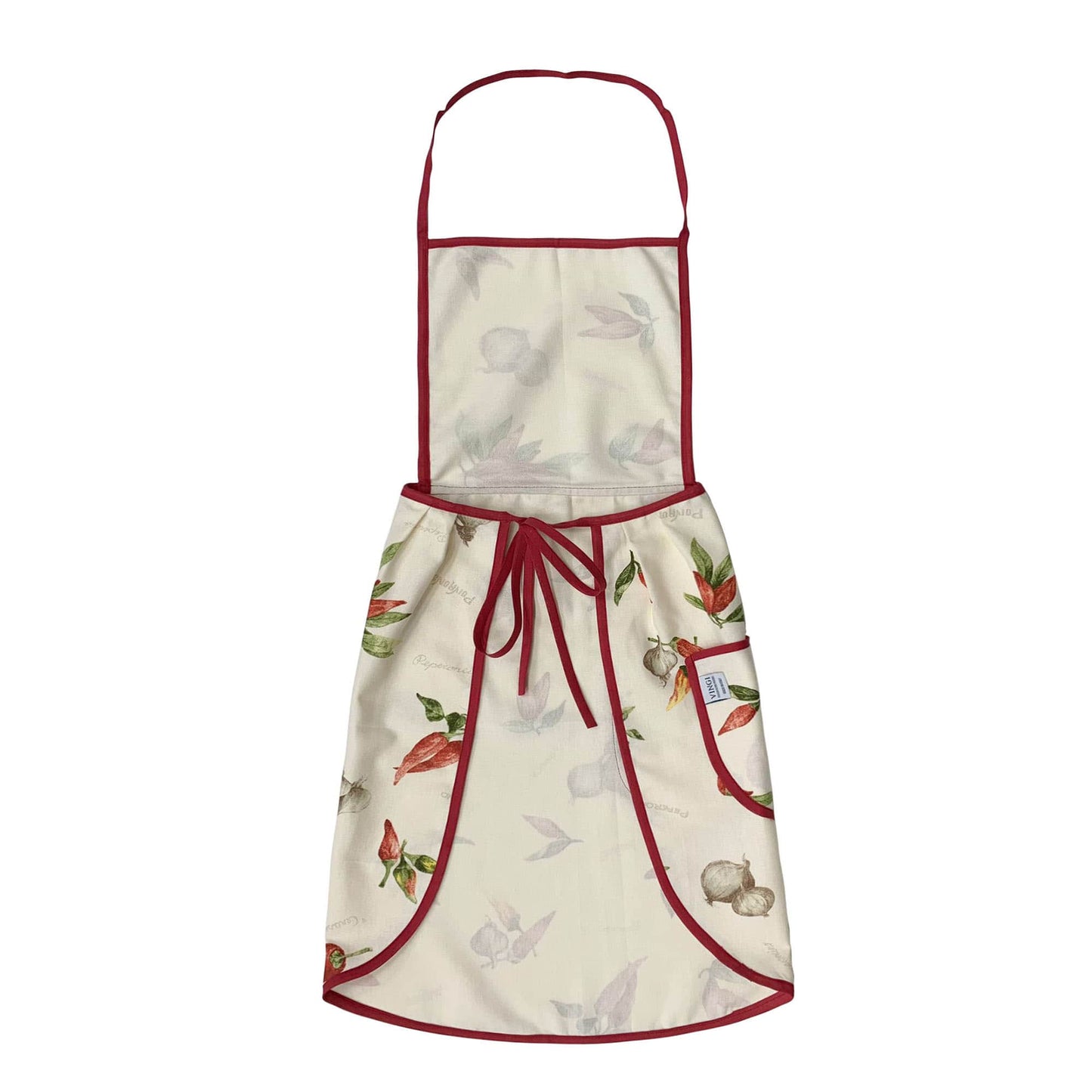 Grembiule da cucina stampato Vingi in cotone con pattina art. Armonia 3957