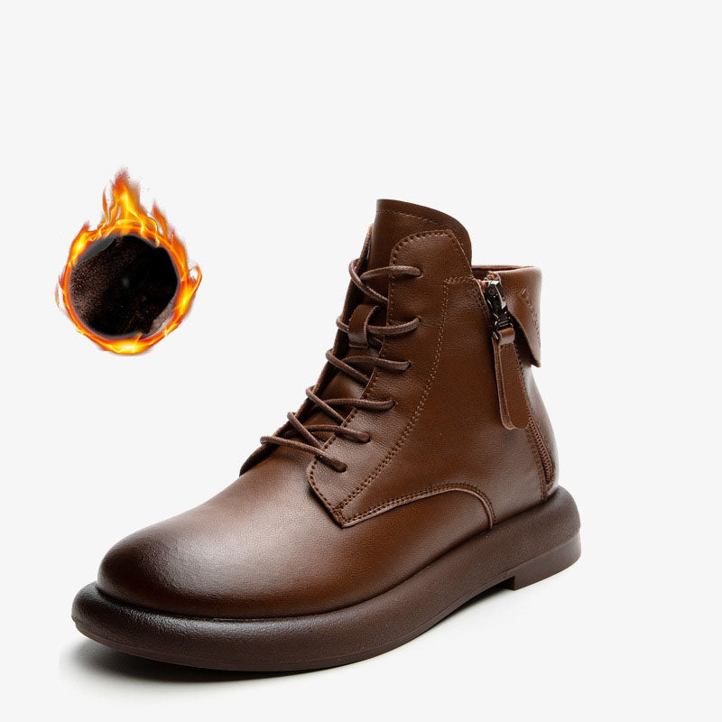 Women's Winter New Fleece-lined Warm Flat Bottom Short Boots