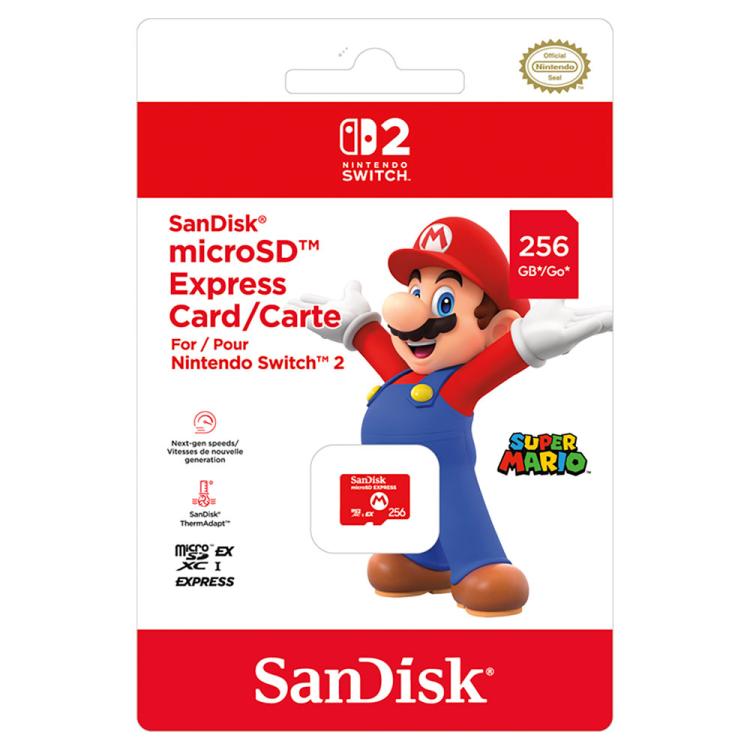 Nintendo Switch 2 Sandisk Micro Sd Express 256Gb Xc1 Super Mario Nsw2