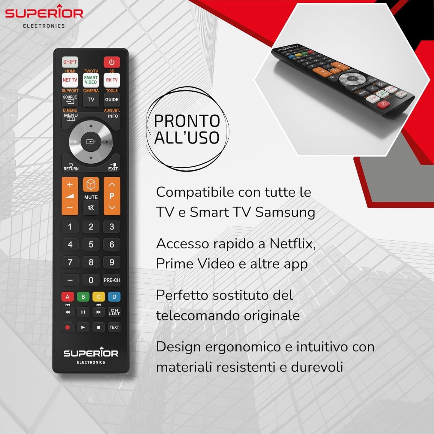 Telecomando Tv Universale Smart Tv Samsung Superior Compatibile Per Samsung