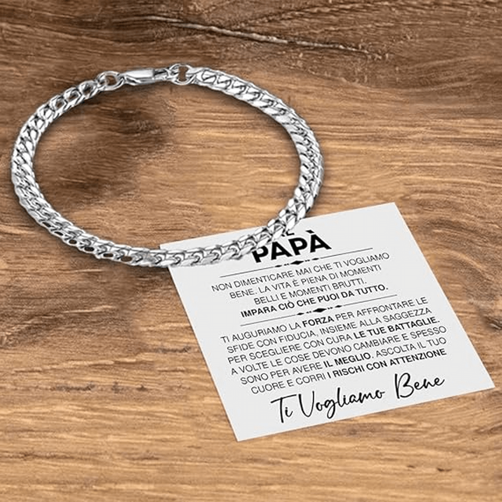 Bracciale Cubano Al Papà - Ti Vogliamo Bene.