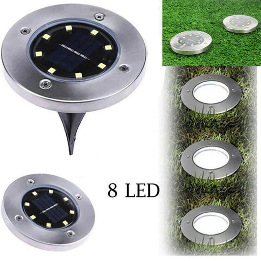 Kit 4 Faretti da Giardino con 8 LED Impermeabili