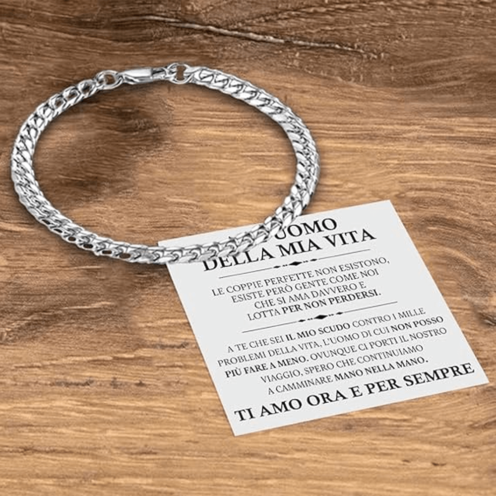 Bracciale Cubano All'uomo della Mia Vita.