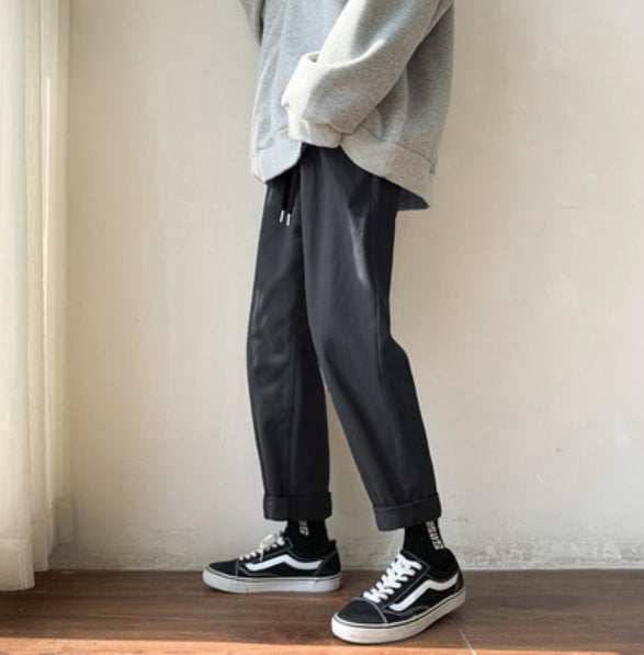 Men's Solid Color Loose Casual Pants
