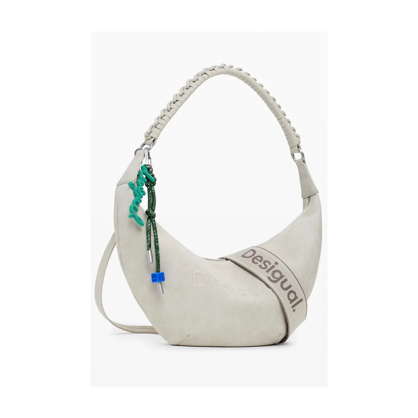 DESIGUAL Borsa Donna Beige a Spalla Half Logo Zante