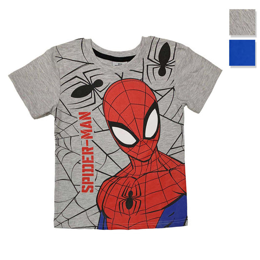 Maglietta Marvel Spiderman t-shirt bambino mezze maniche in cotone 4011