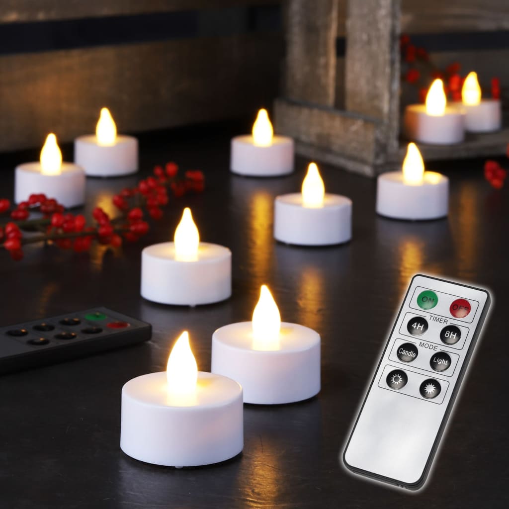 HI Tea Lights con RC 10 pezzi