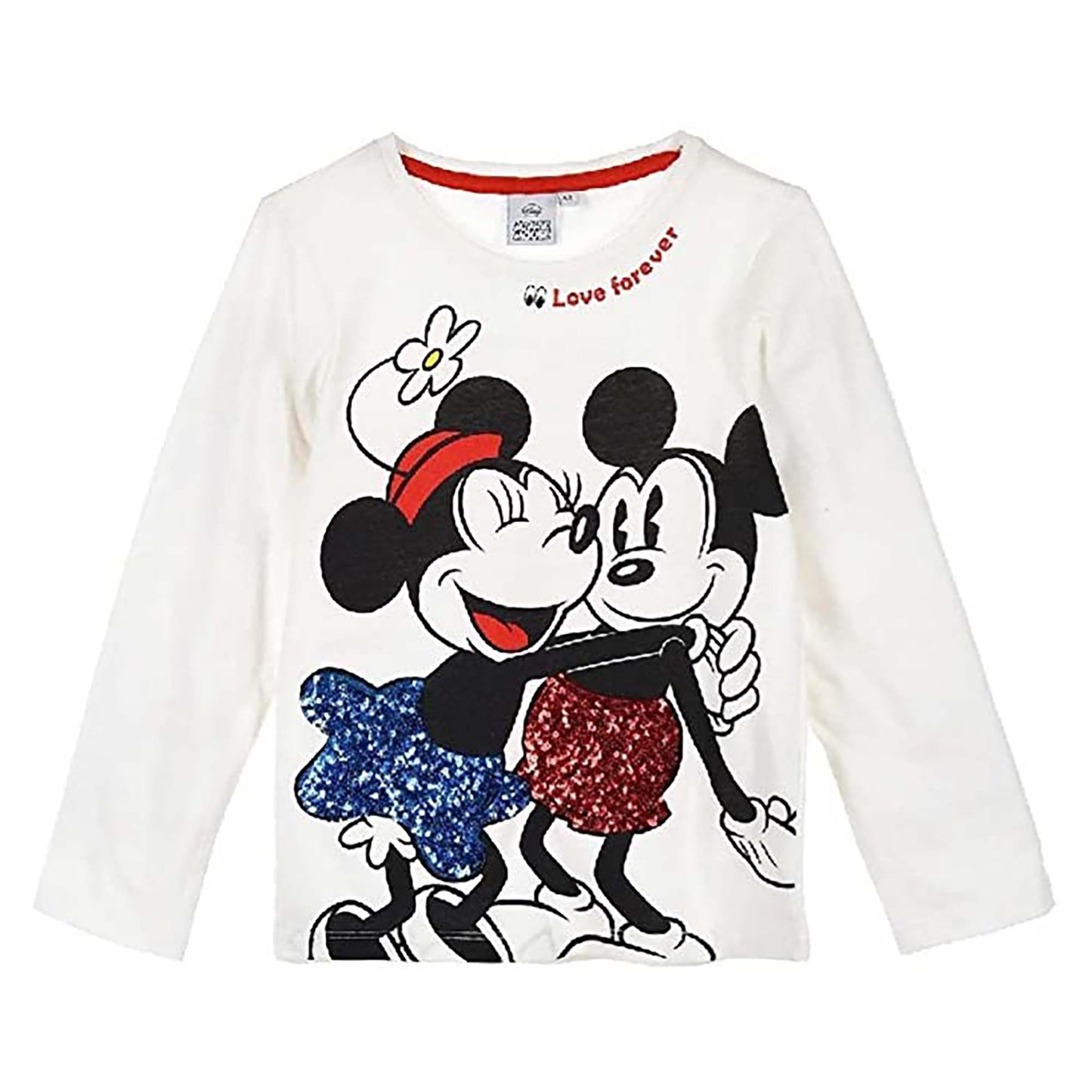 Maglietta maniche lunghe bambina ufficiale Disney Minnie Mouse originale 4074