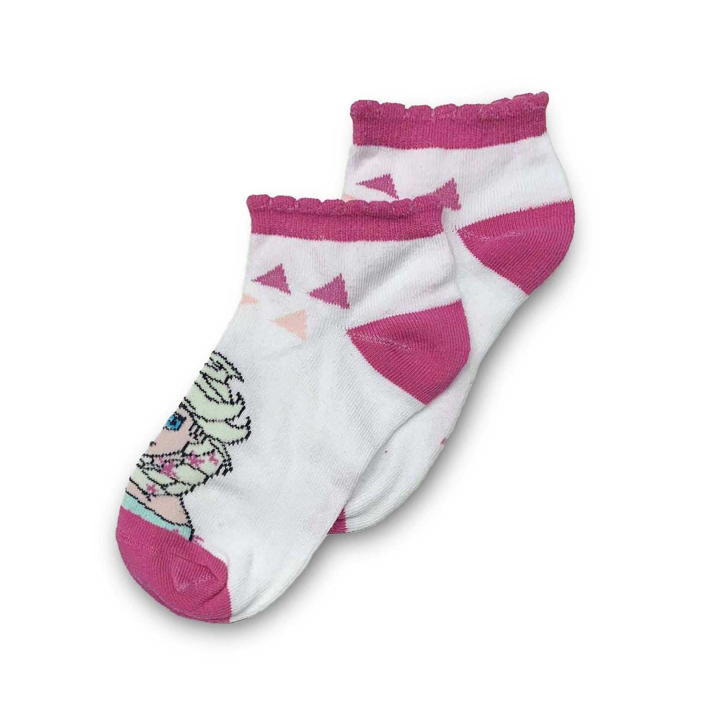 Calzini corti Disney Frozen un paio per bambina in filato cotone 4115