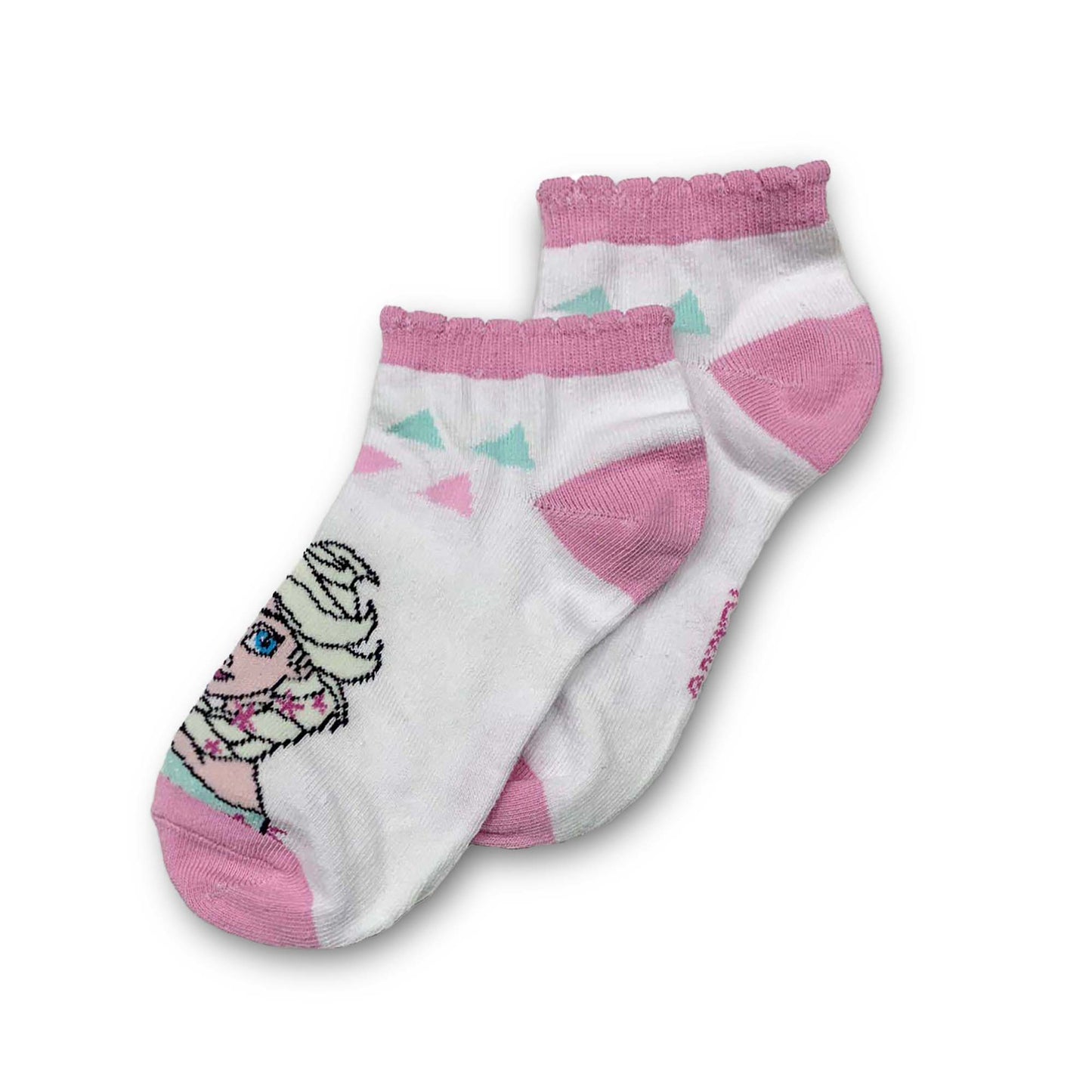 Calzini corti Disney Frozen un paio per bambina in filato cotone 4115