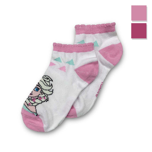 Calzini corti Disney Frozen un paio per bambina in filato cotone 4115