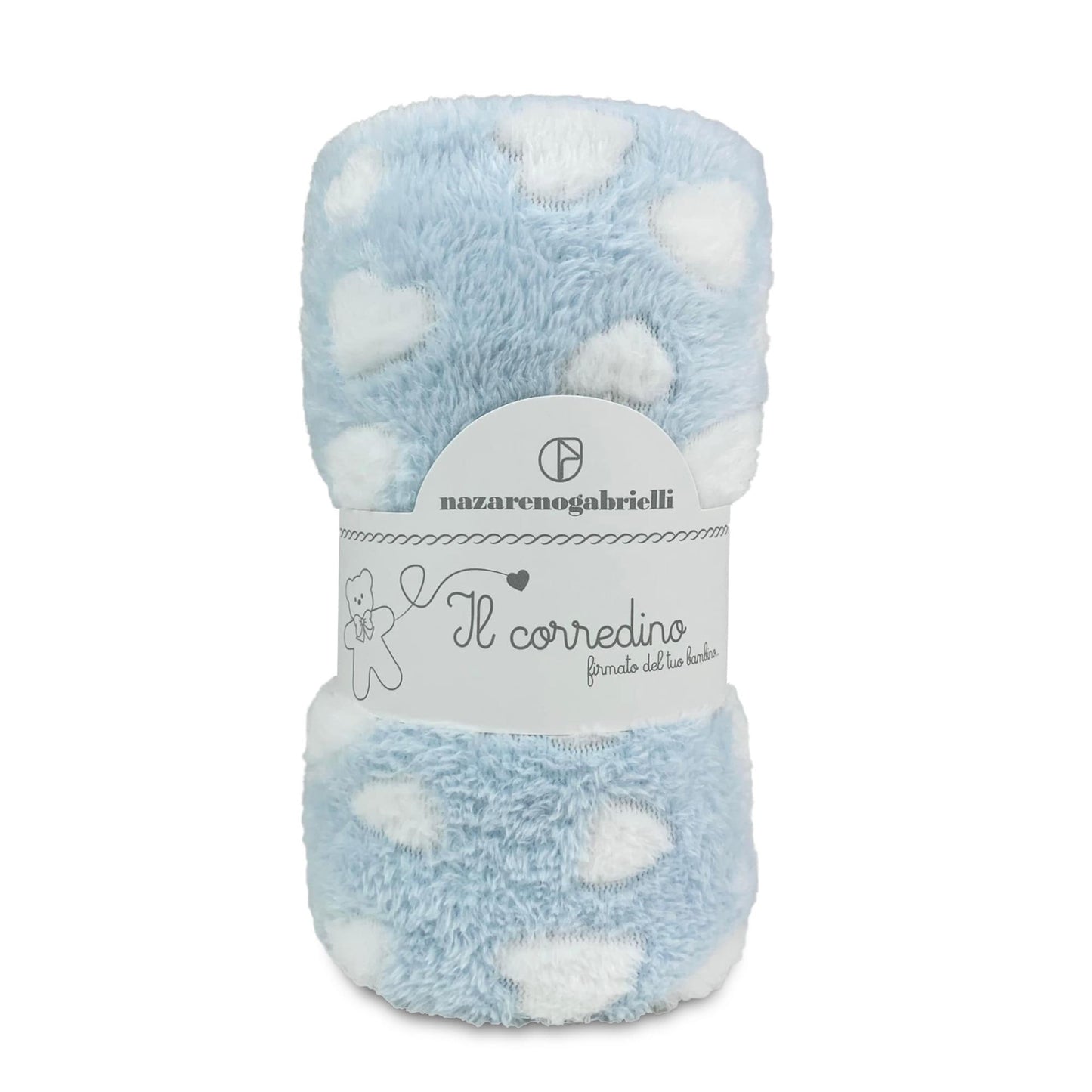 Plaid morbida copertina culla Nazareno Gabrielli neonato pile stampato 4117