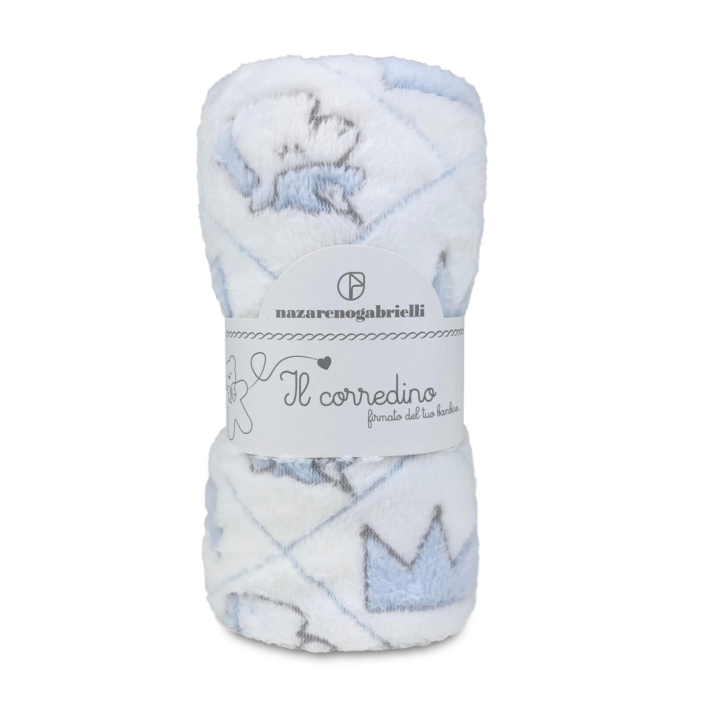 Plaid morbida copertina culla Nazareno Gabrielli neonato pile stampato 4117