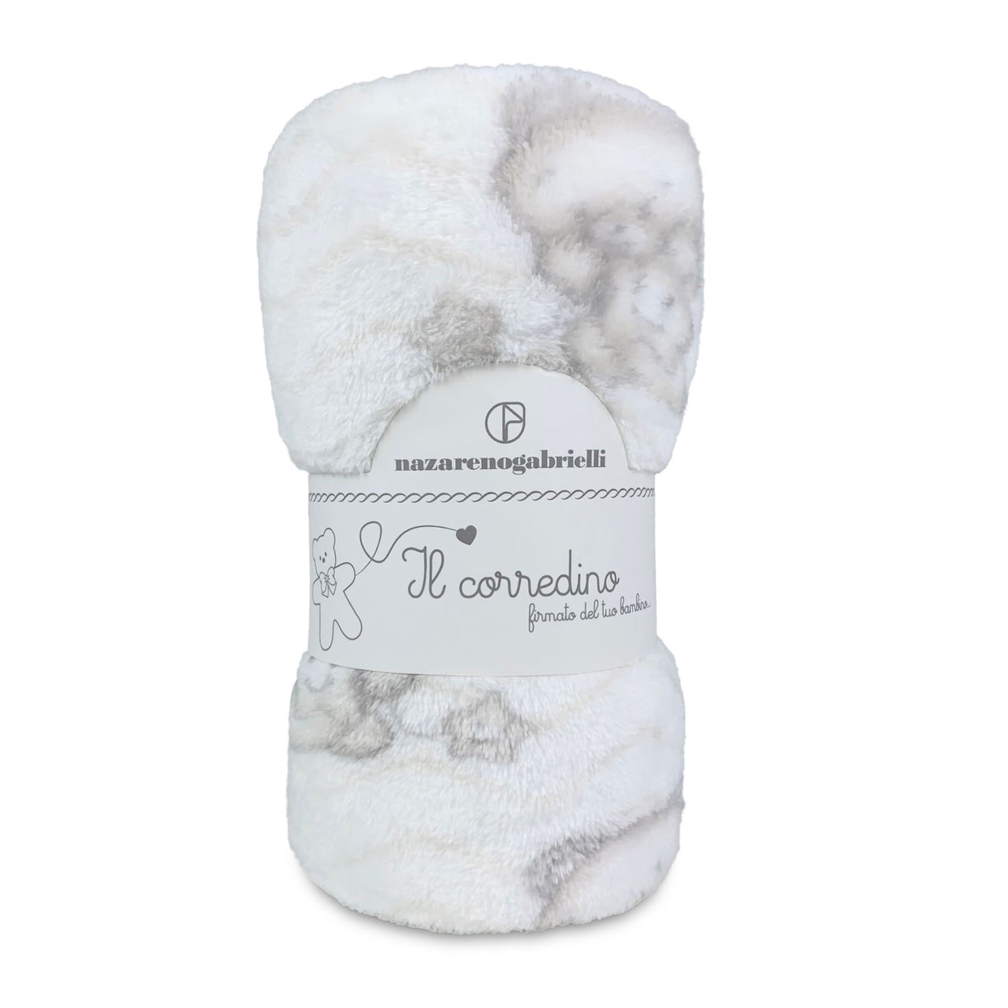 Plaid morbida copertina culla Nazareno Gabrielli neonato pile stampato 4117