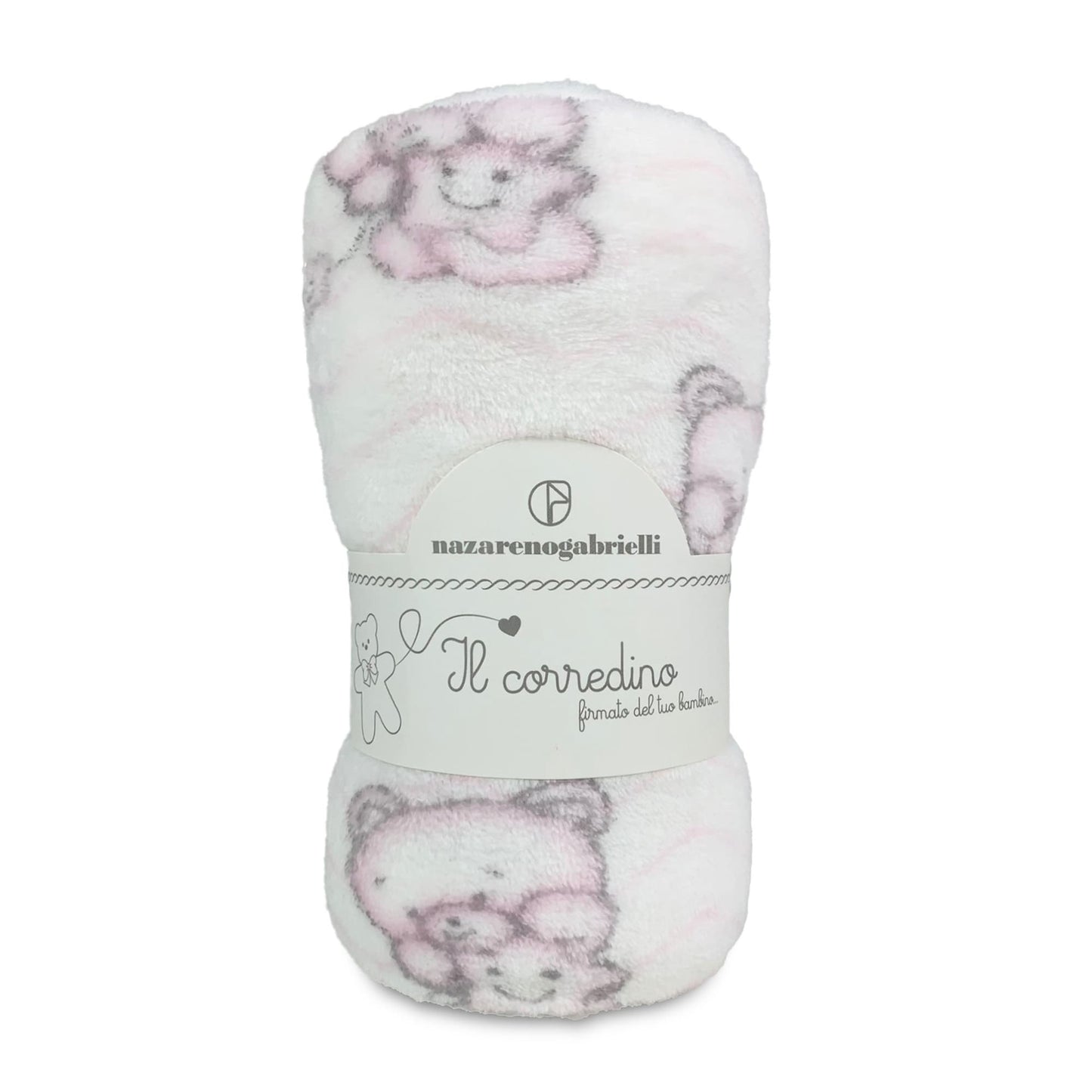 Plaid morbida copertina culla Nazareno Gabrielli neonato pile stampato 4117