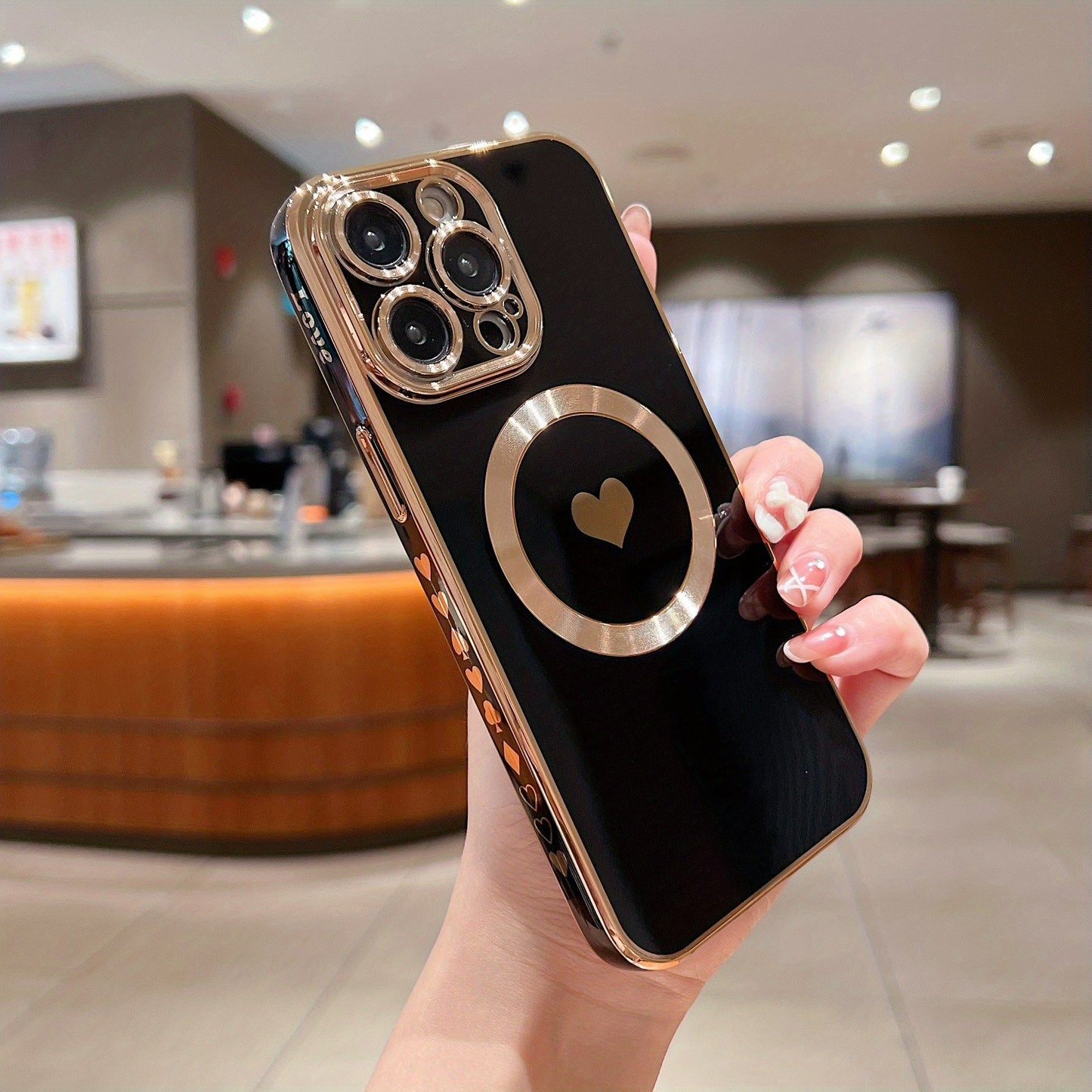 YUSHISTONE Caring Lady Magnetic Phone Case Suitable For IPhone15promax/15pro/ 14promax/13/14/12promax Soft Side Back Cover Lens Protection Phone Case