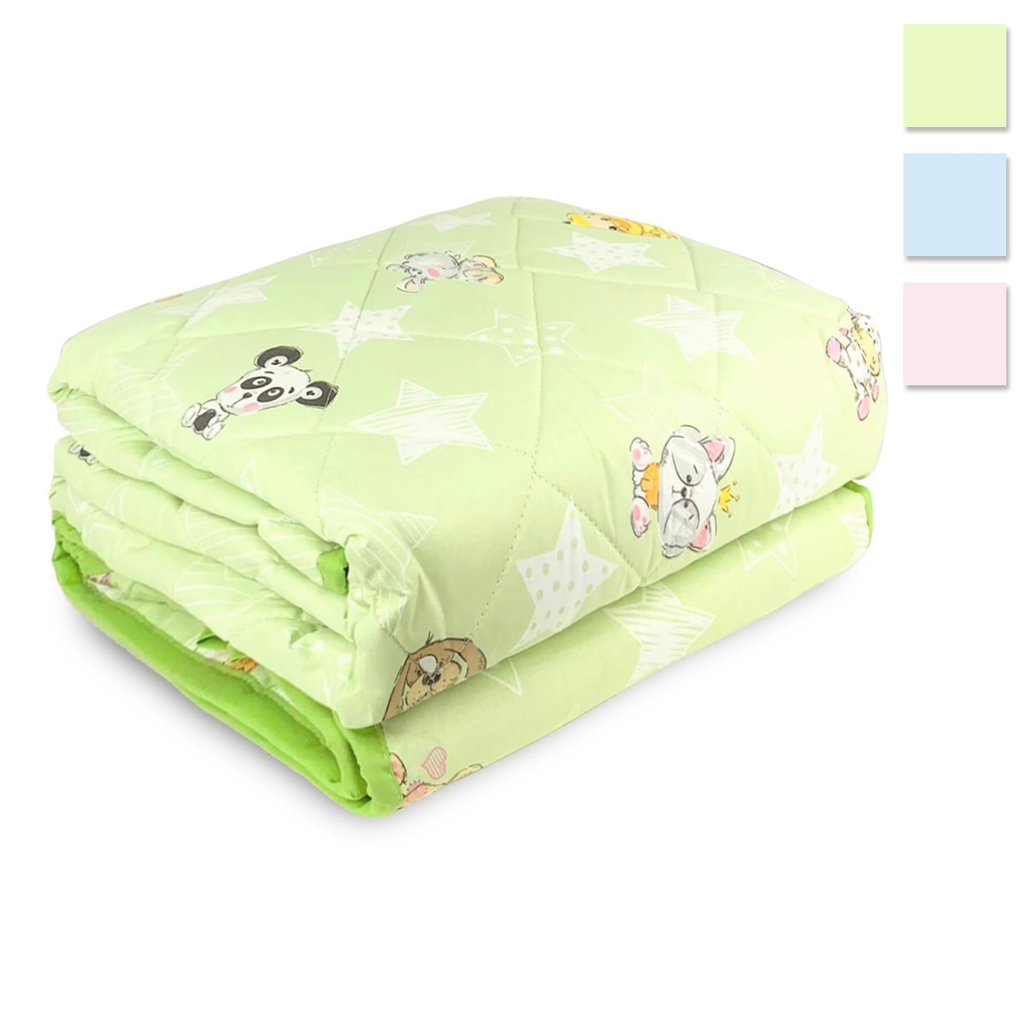 Trapuntino primaverile Biancaluna in cotone culla lettino + paraurti Alex 4143