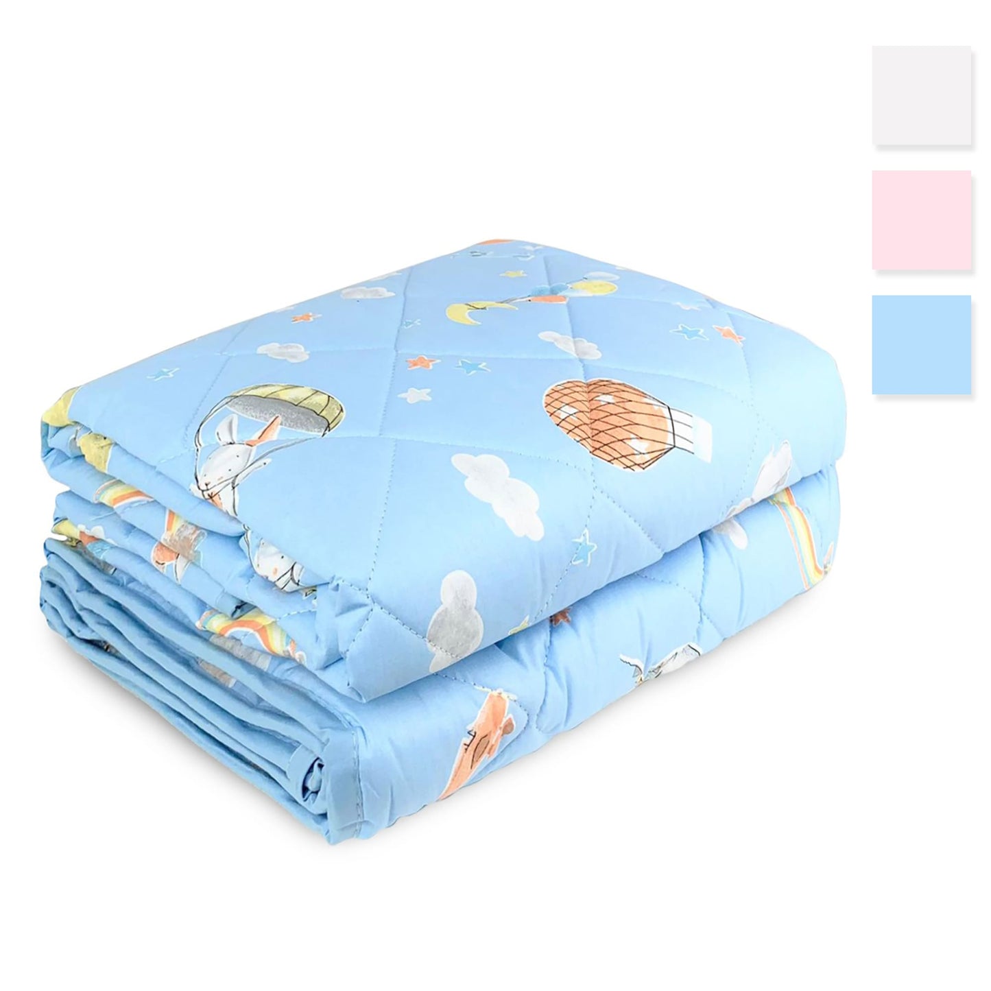 Trapuntino primaverile Biancaluna in cotone culla lettino + paraurti Betta 4144