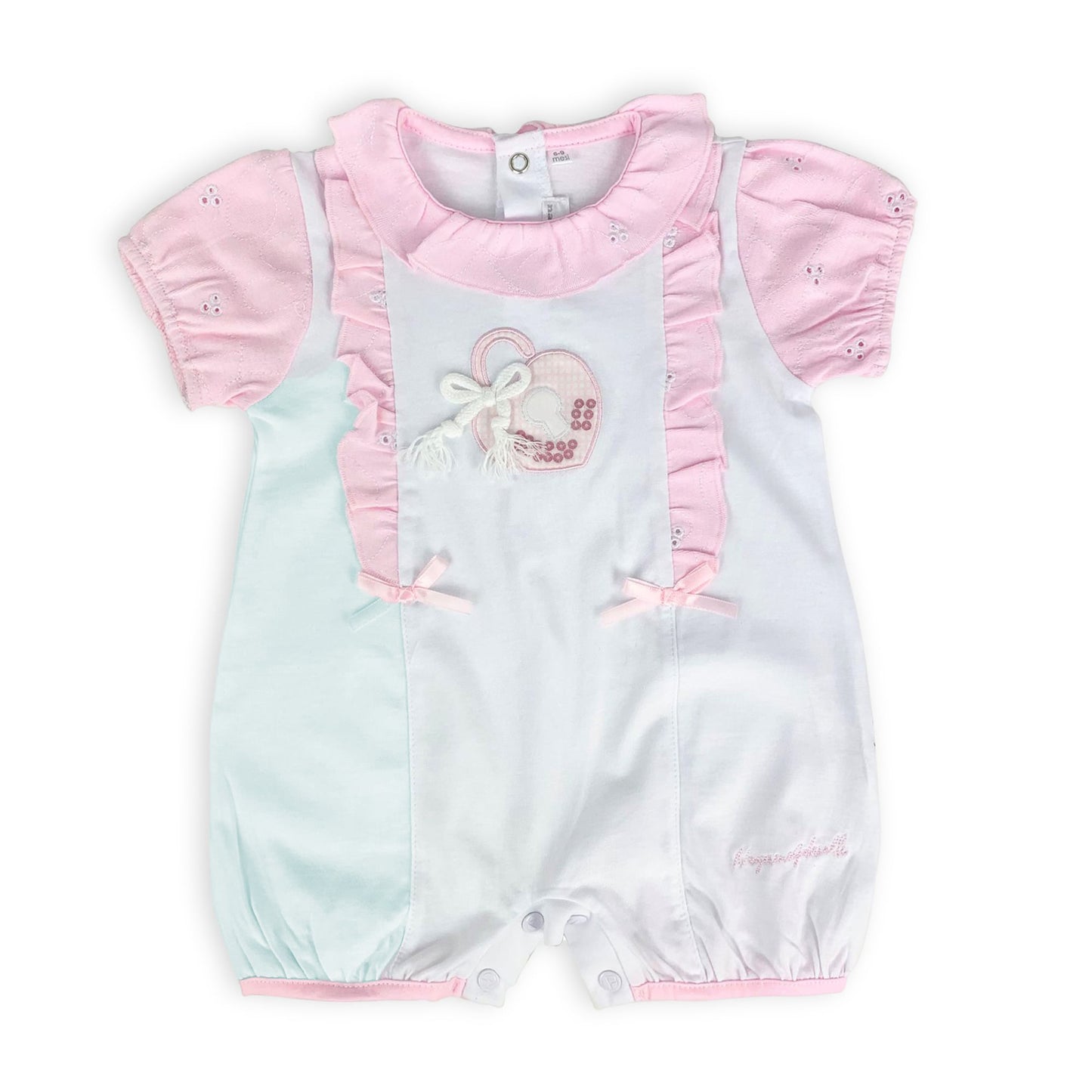 Pagliaccetto tutina bimba Nazareno Gabrielli body neonata in cotone 4168