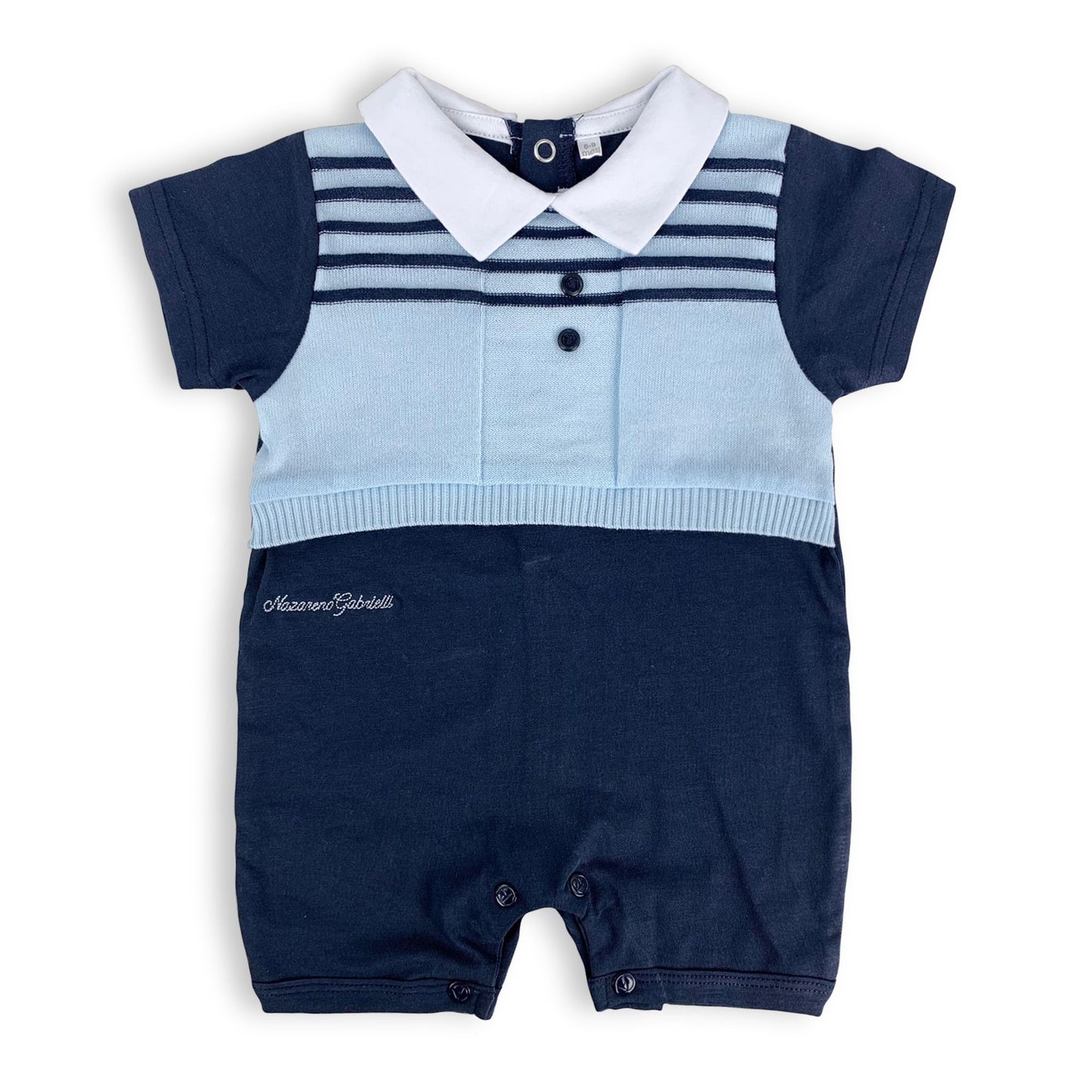 Pagliaccetto tutina bimbo Nazareno Gabrielli body neonato in cotone 4170