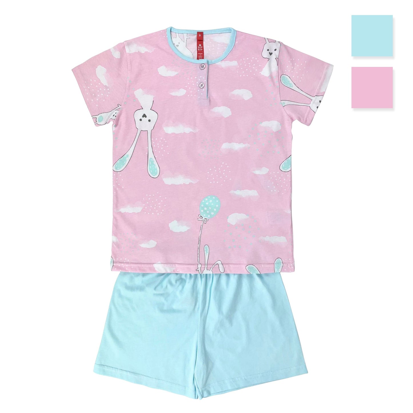 Pigiama bambina mezze maniche bip bip primavera estate in cotone 4178