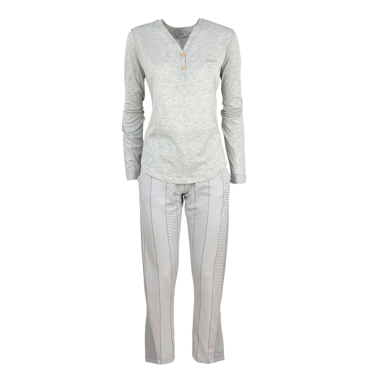 Pigiama lungo donna primaverile Jadea pantalone maglia maniche lunghe 4180