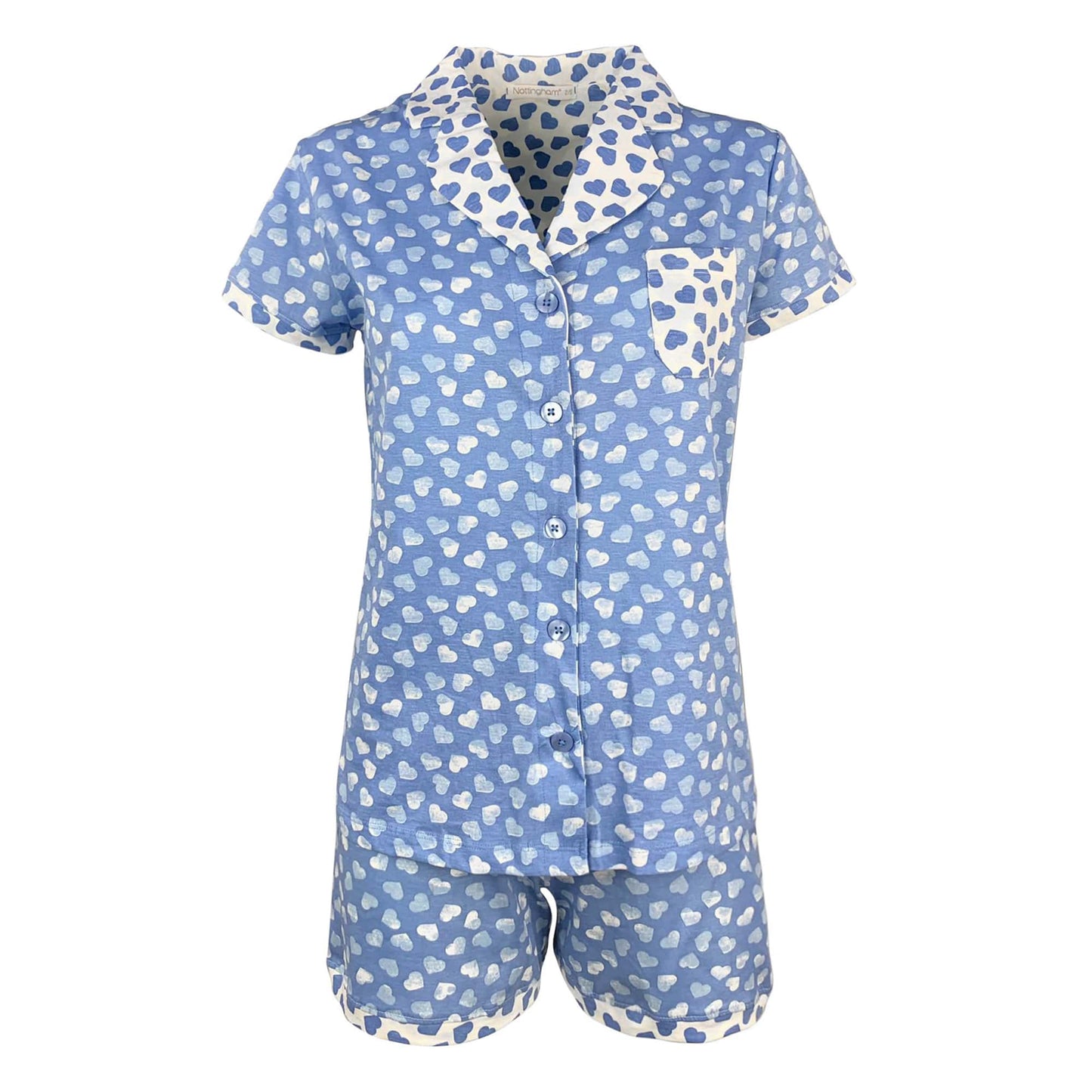 Pigiama corto donna primaverile Nottingham pantaloncino e camicetta 4183